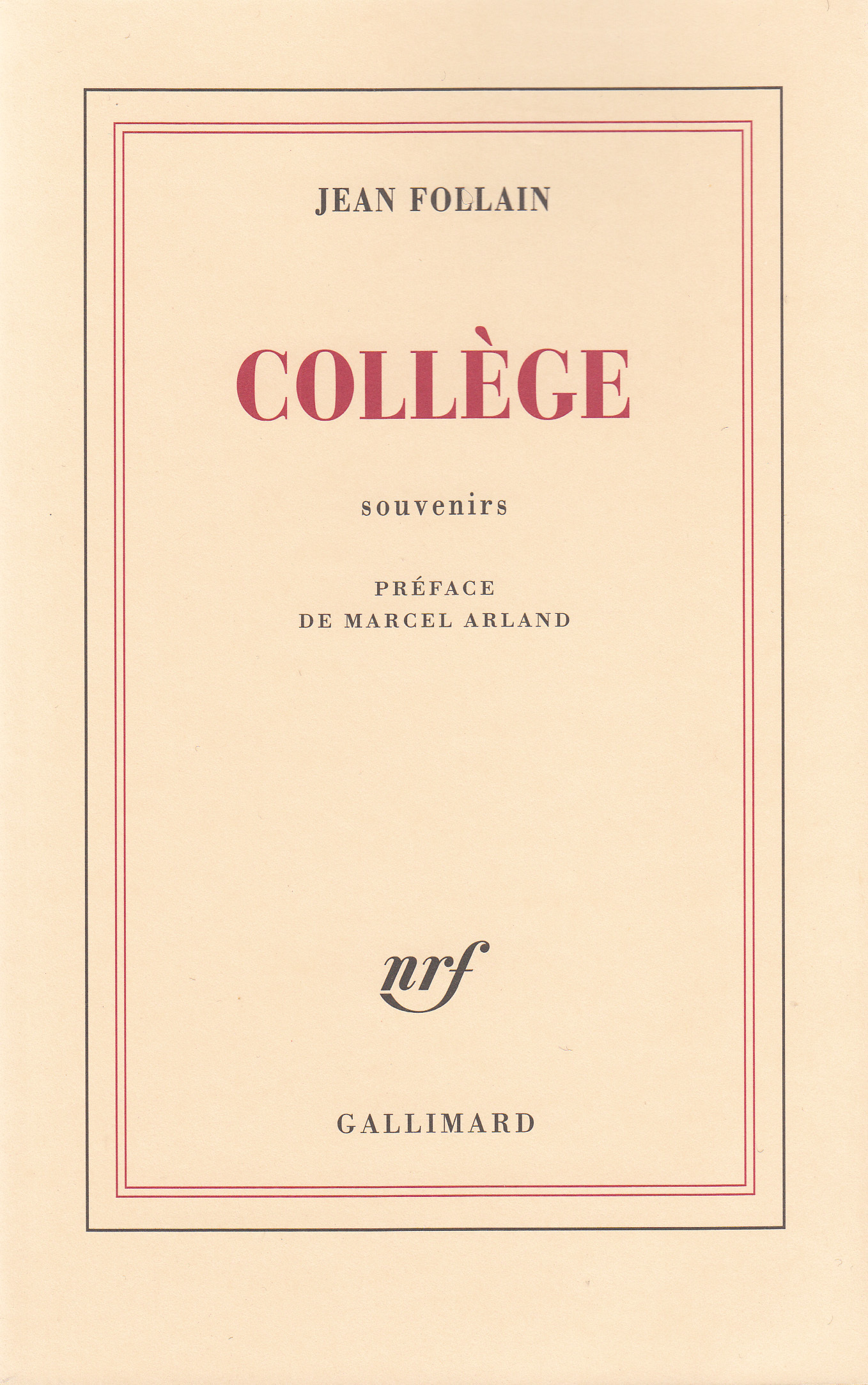 COLLEGE (SOUVENIRS)