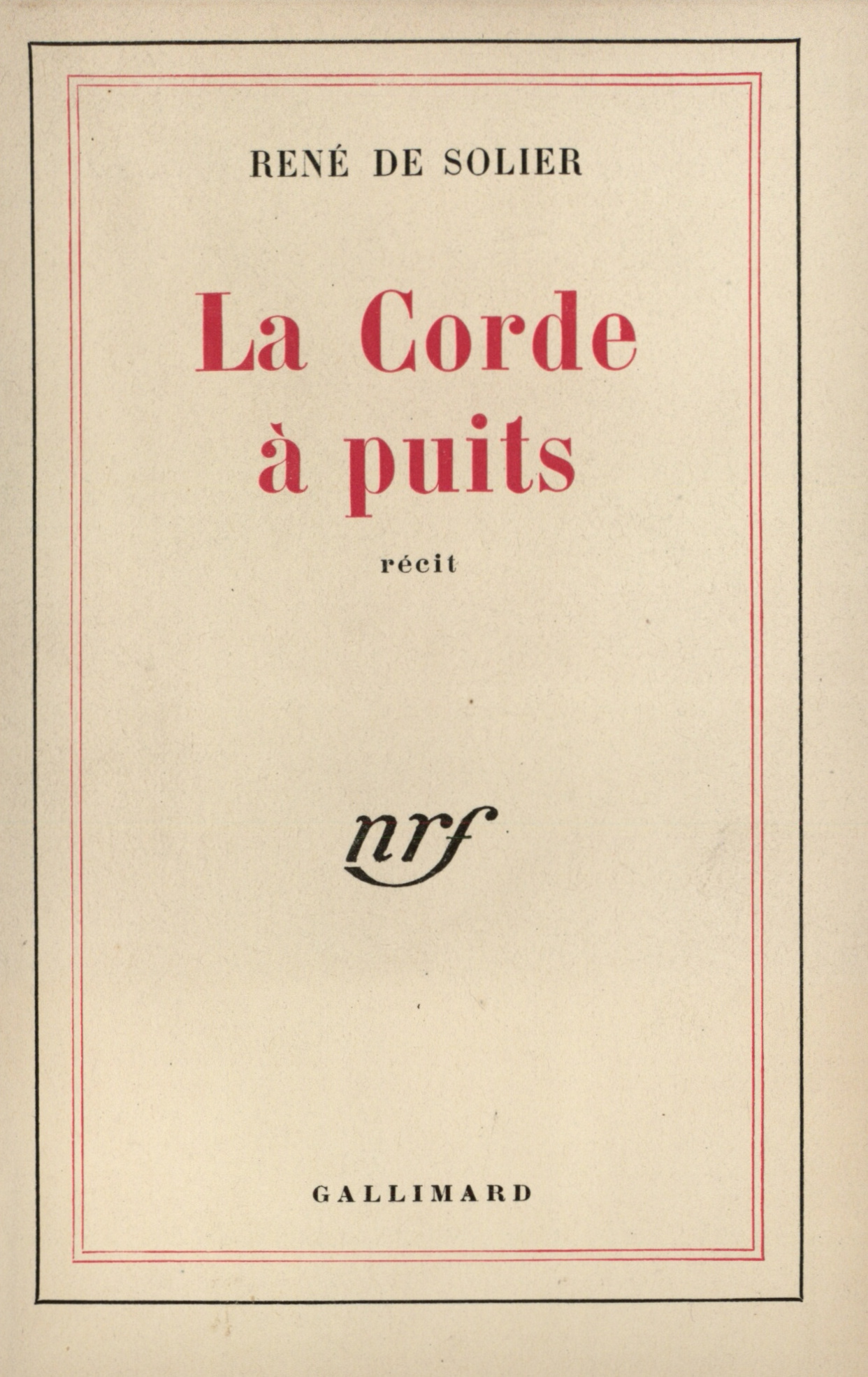 CORDE A PUITS
