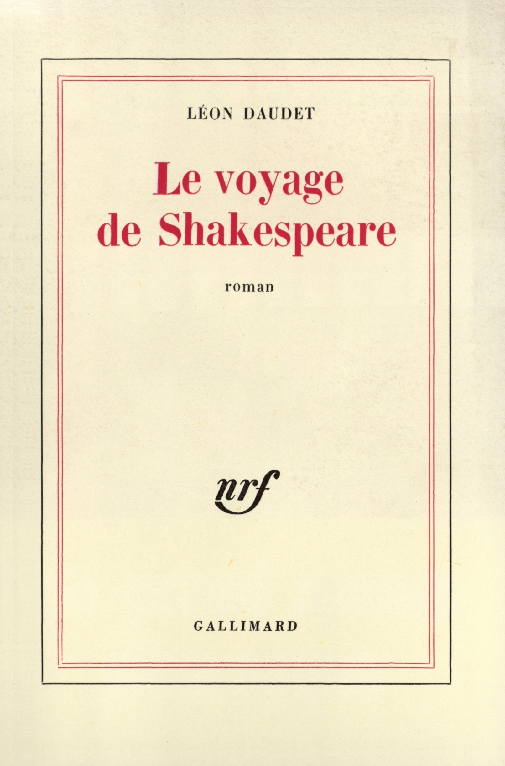 VOYAGE DE SHAKESPEARE