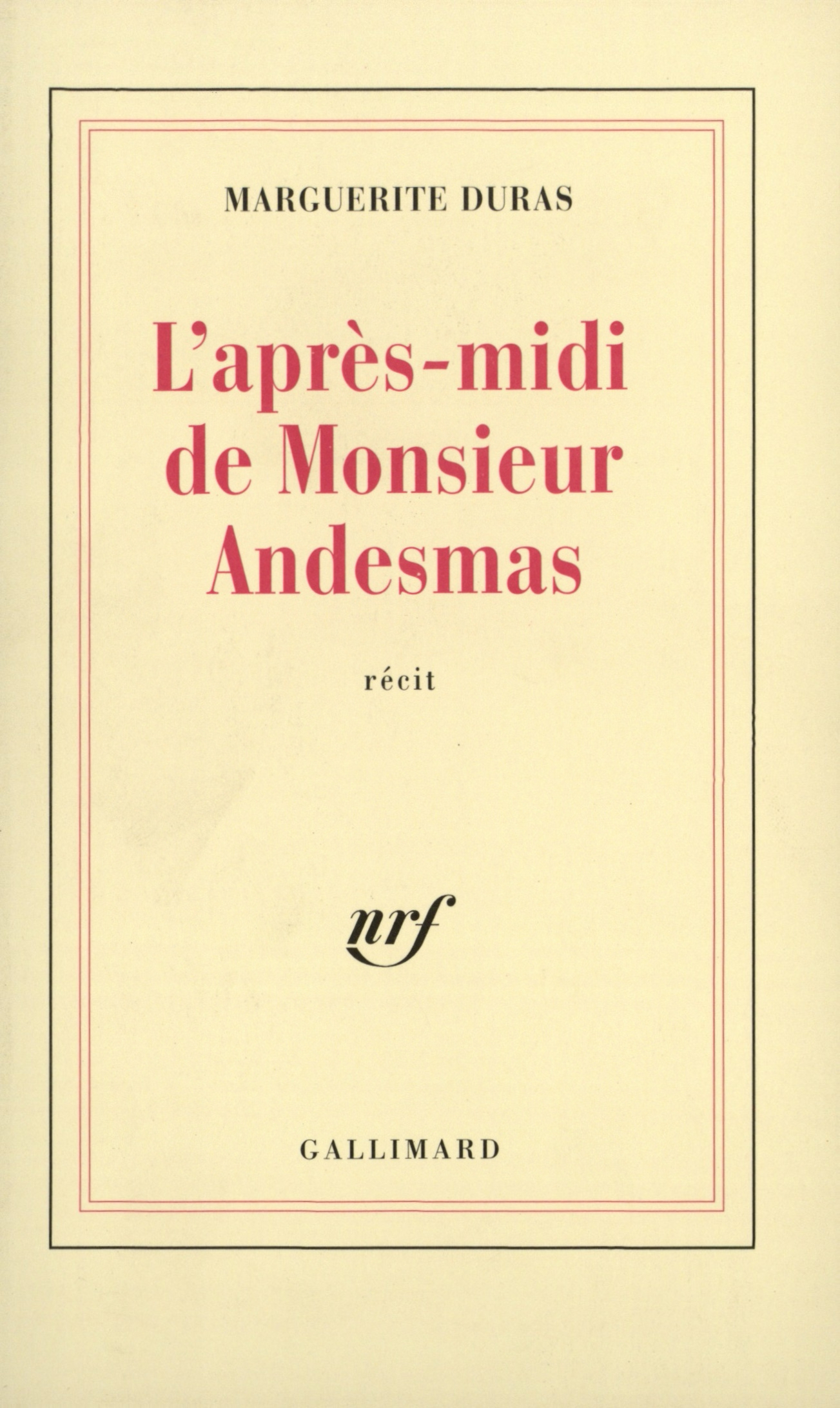 L´APRES-MIDI DE MONSIEUR ANDESMAS