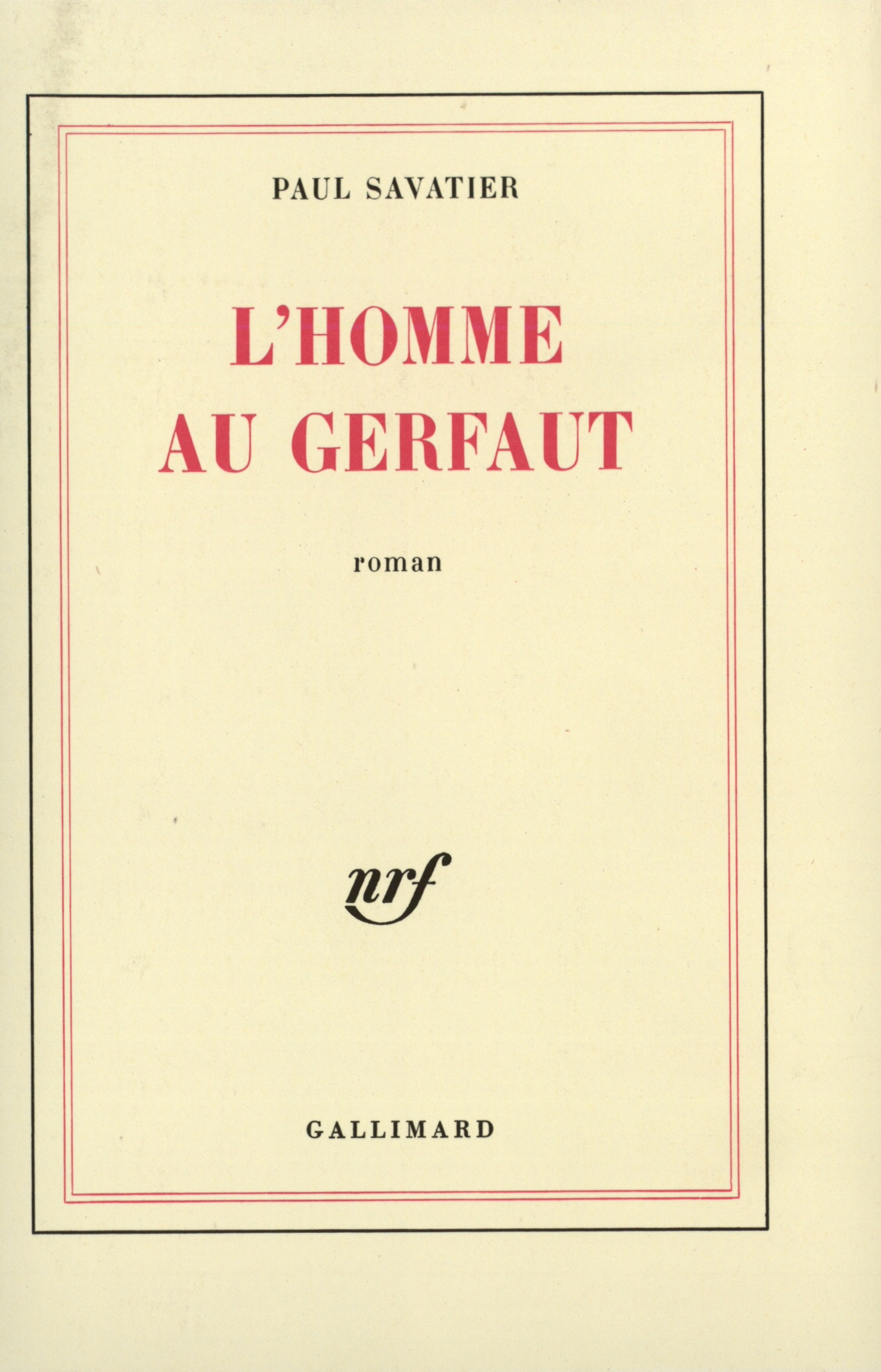 HOMME AU GERFAUT