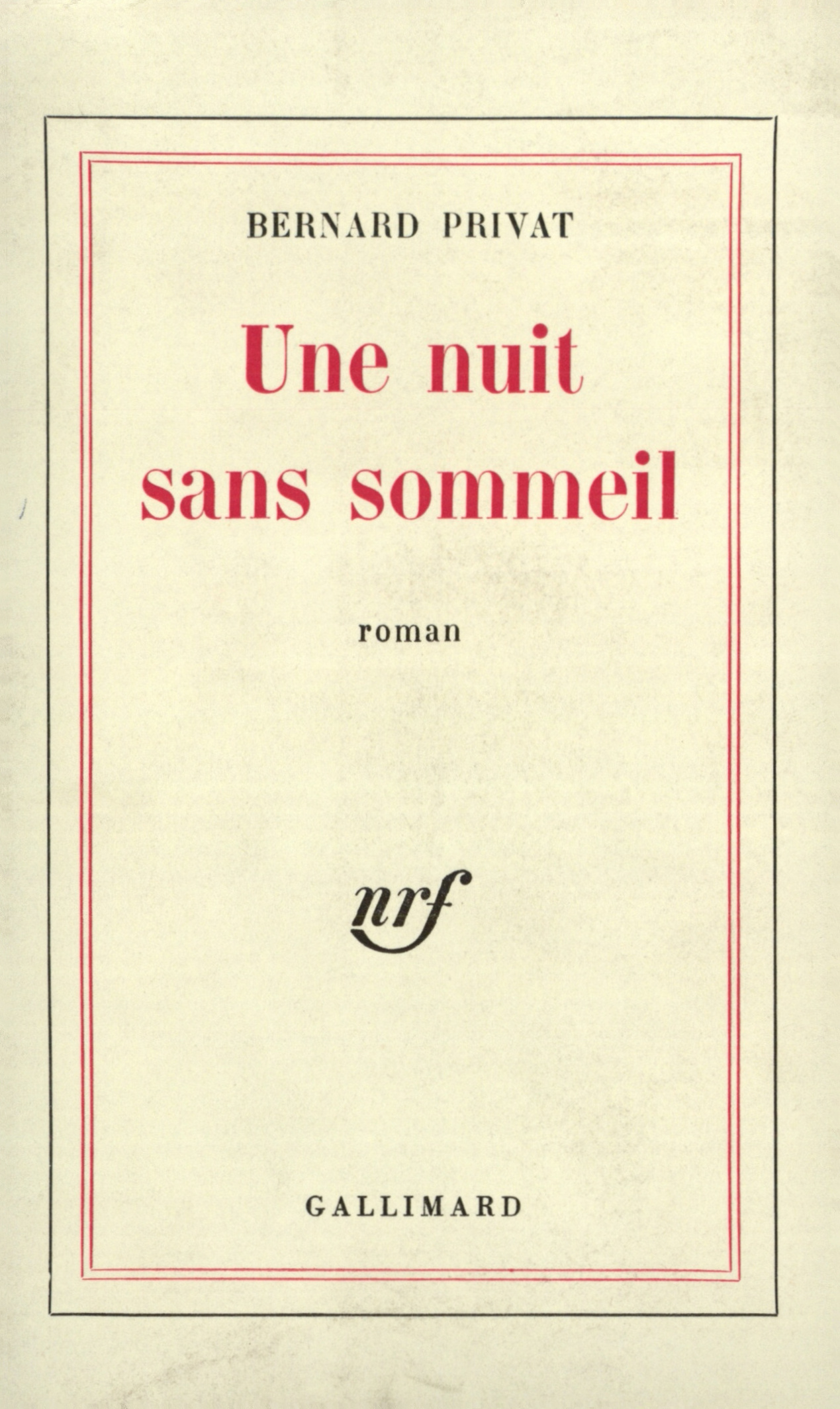NUIT SANS SOMMEIL