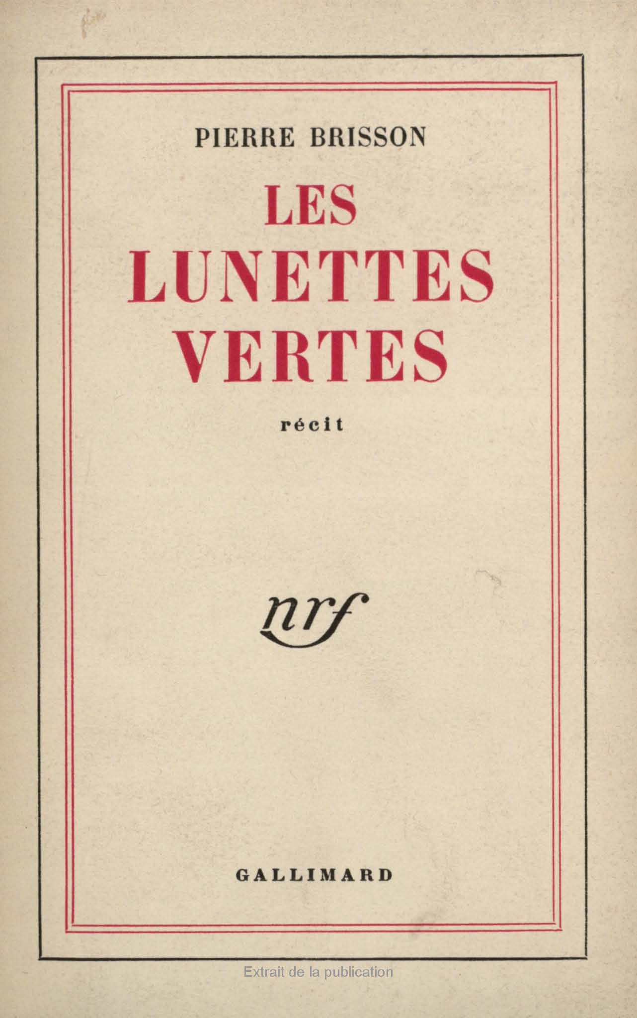 LUNETTES VERTES