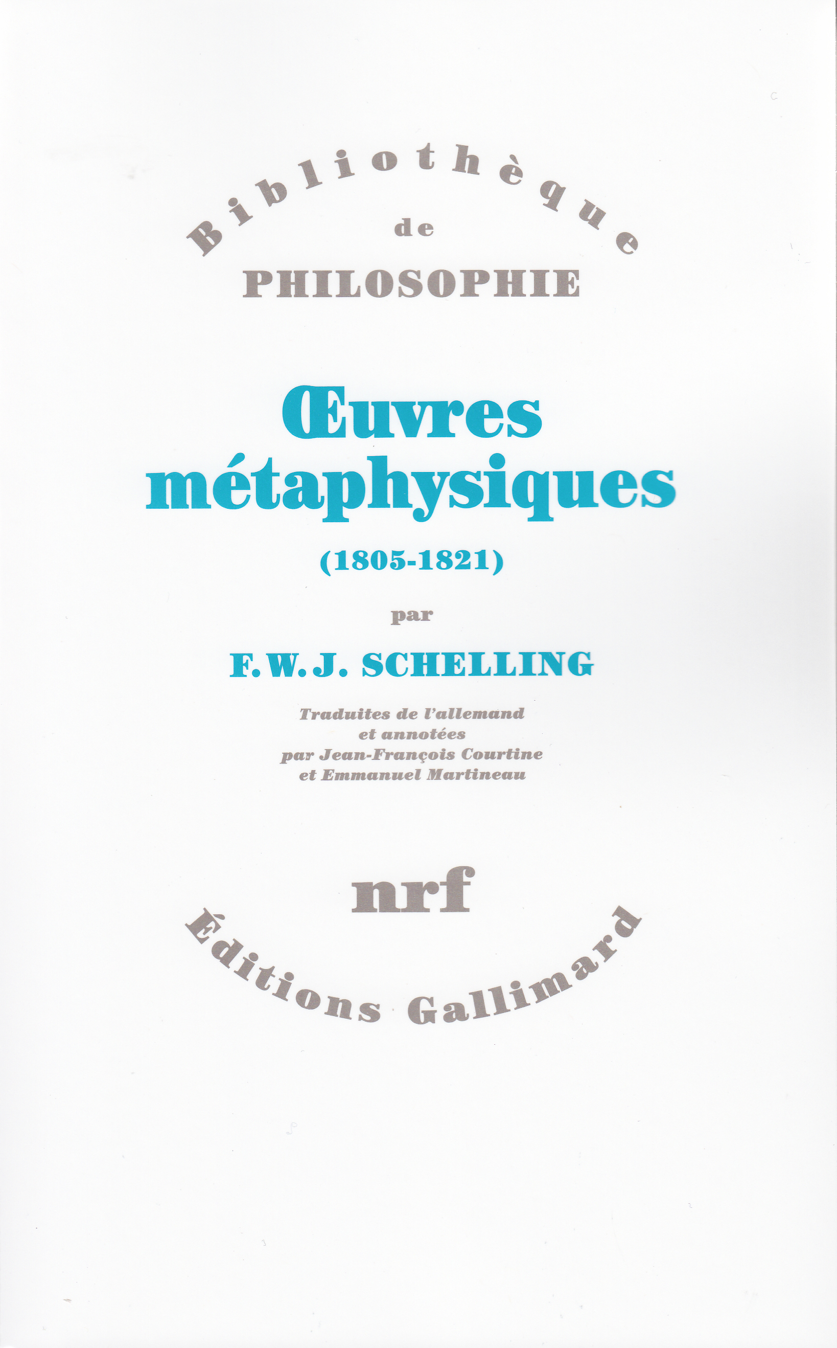 OEUVRES METAPHYSIQUES((1805-1821))