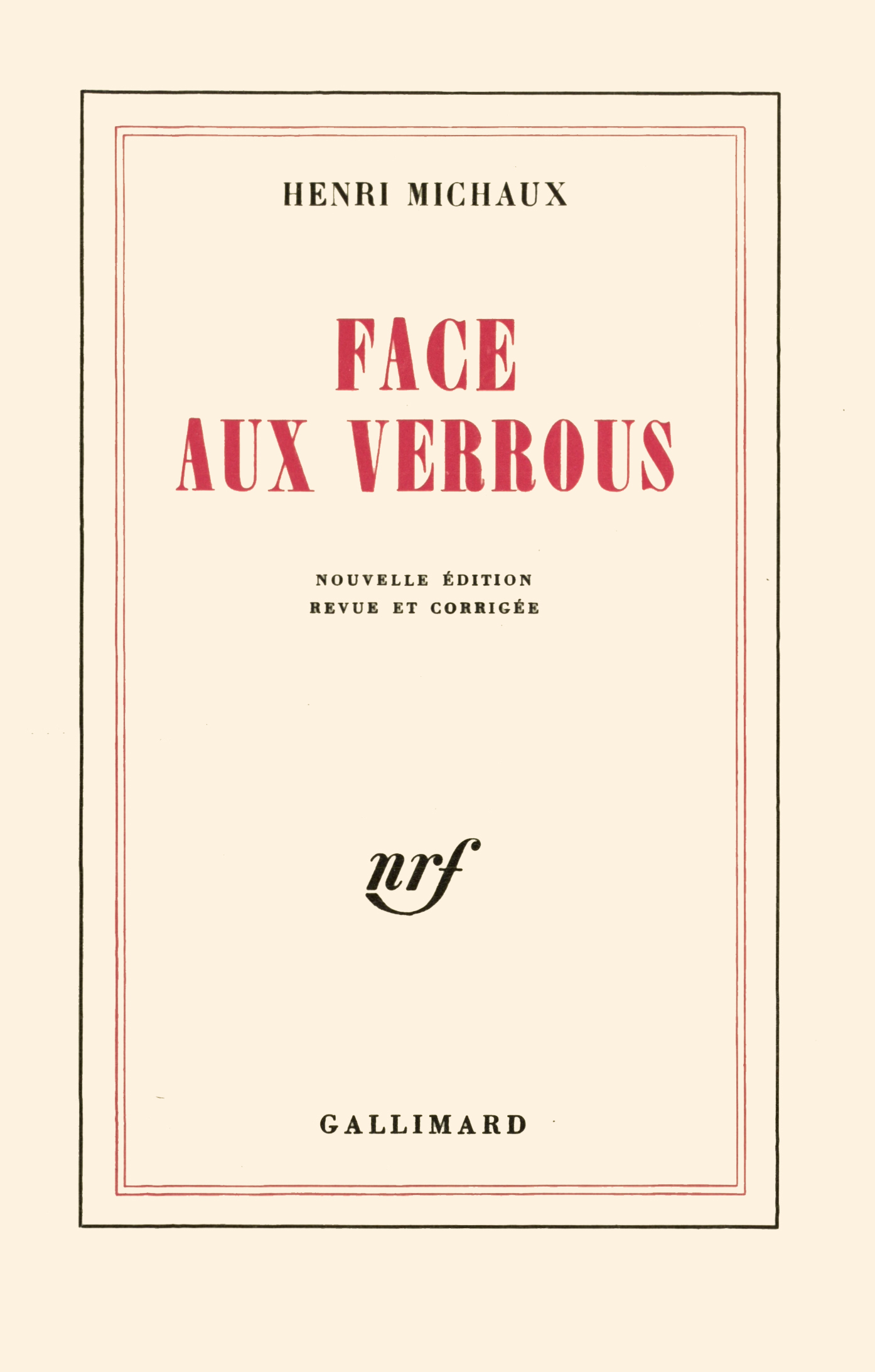 FACE AUX VERROUS