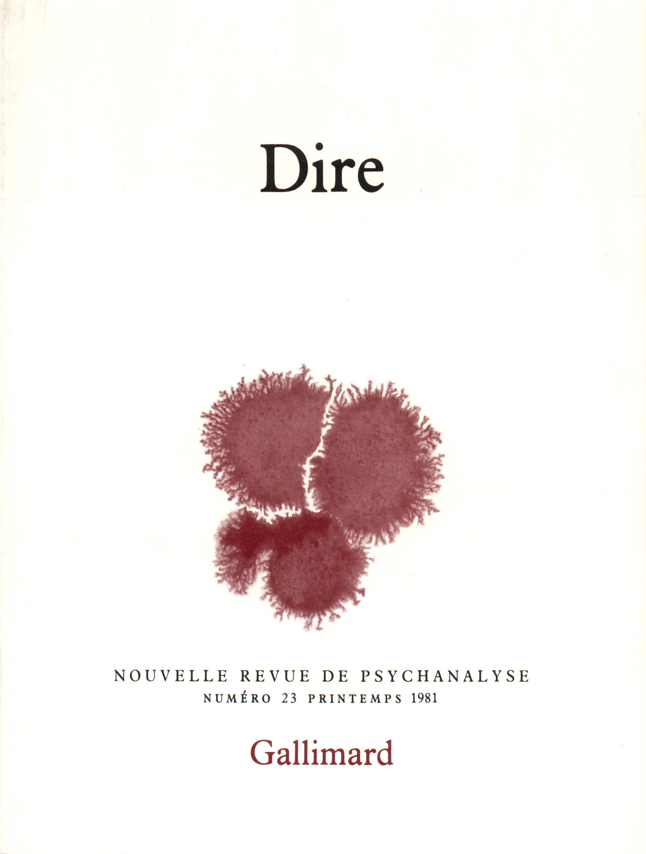 NOUVELLE REVUE DE PSYCHANALYSE 23 (DIRE)