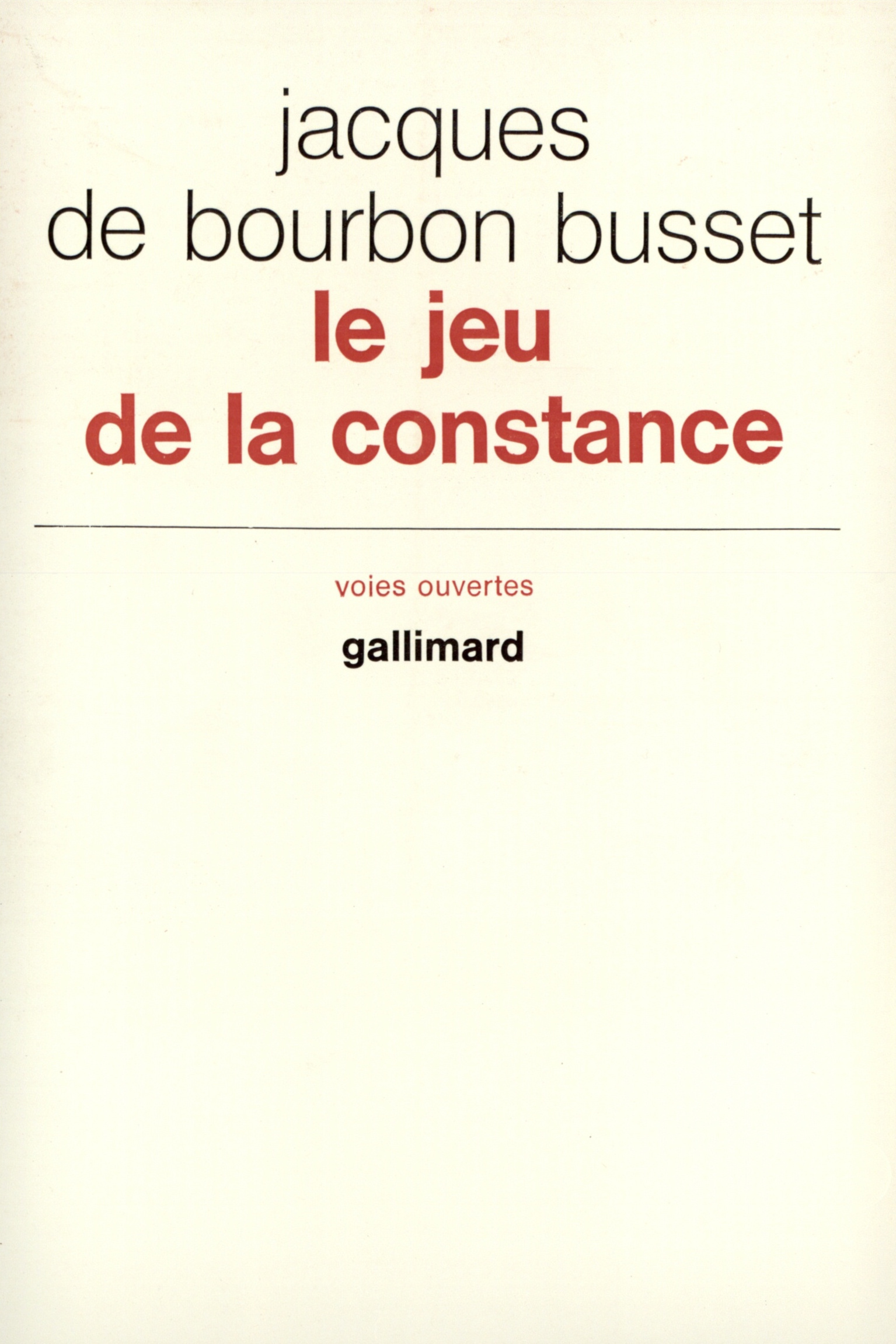 JEU DE LA CONSTANCE