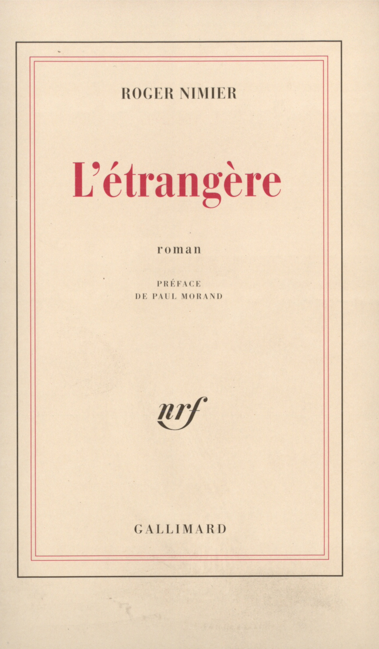 L´ETRANGERE