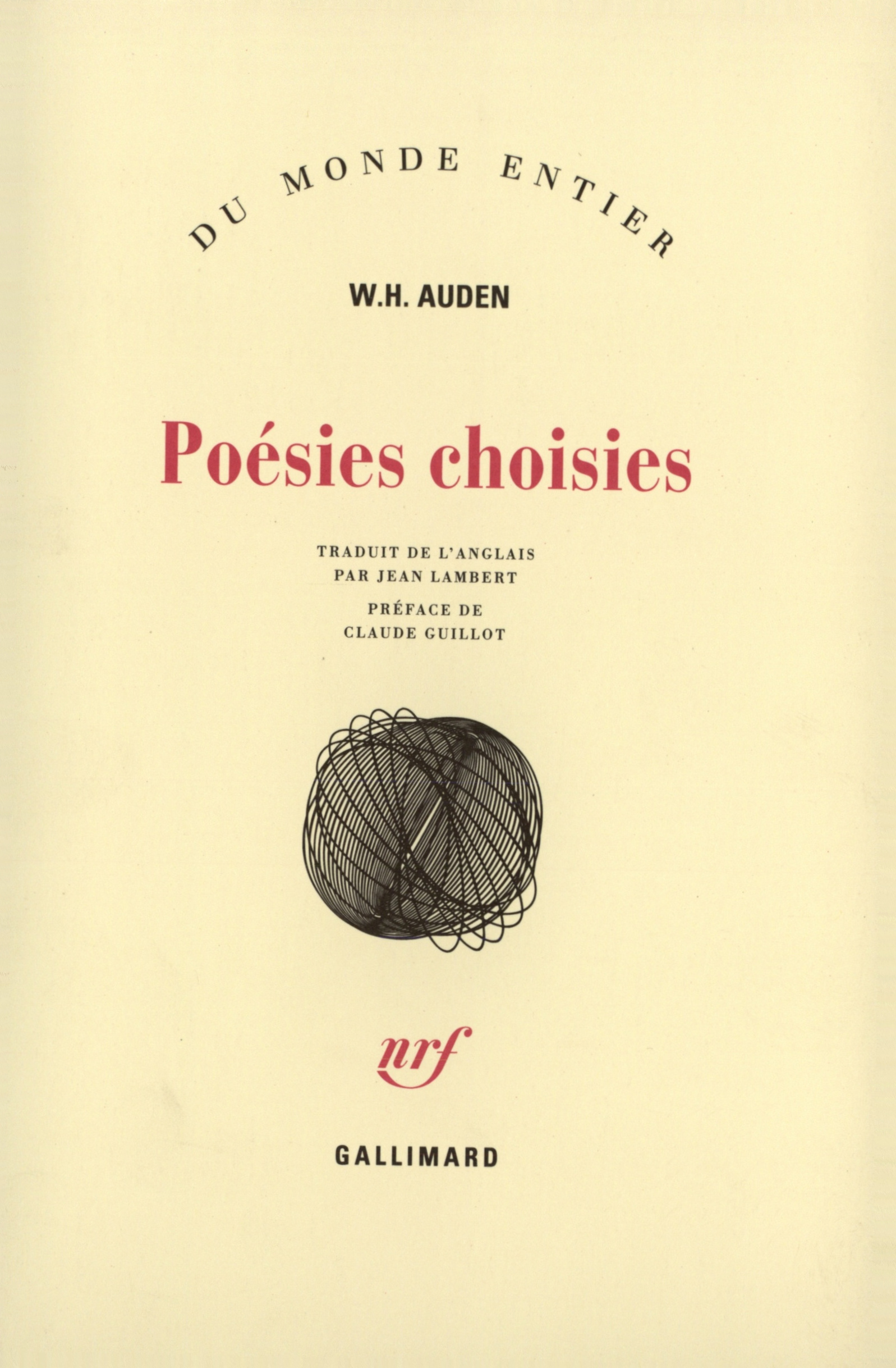 POESIES CHOISIES - AUDEN