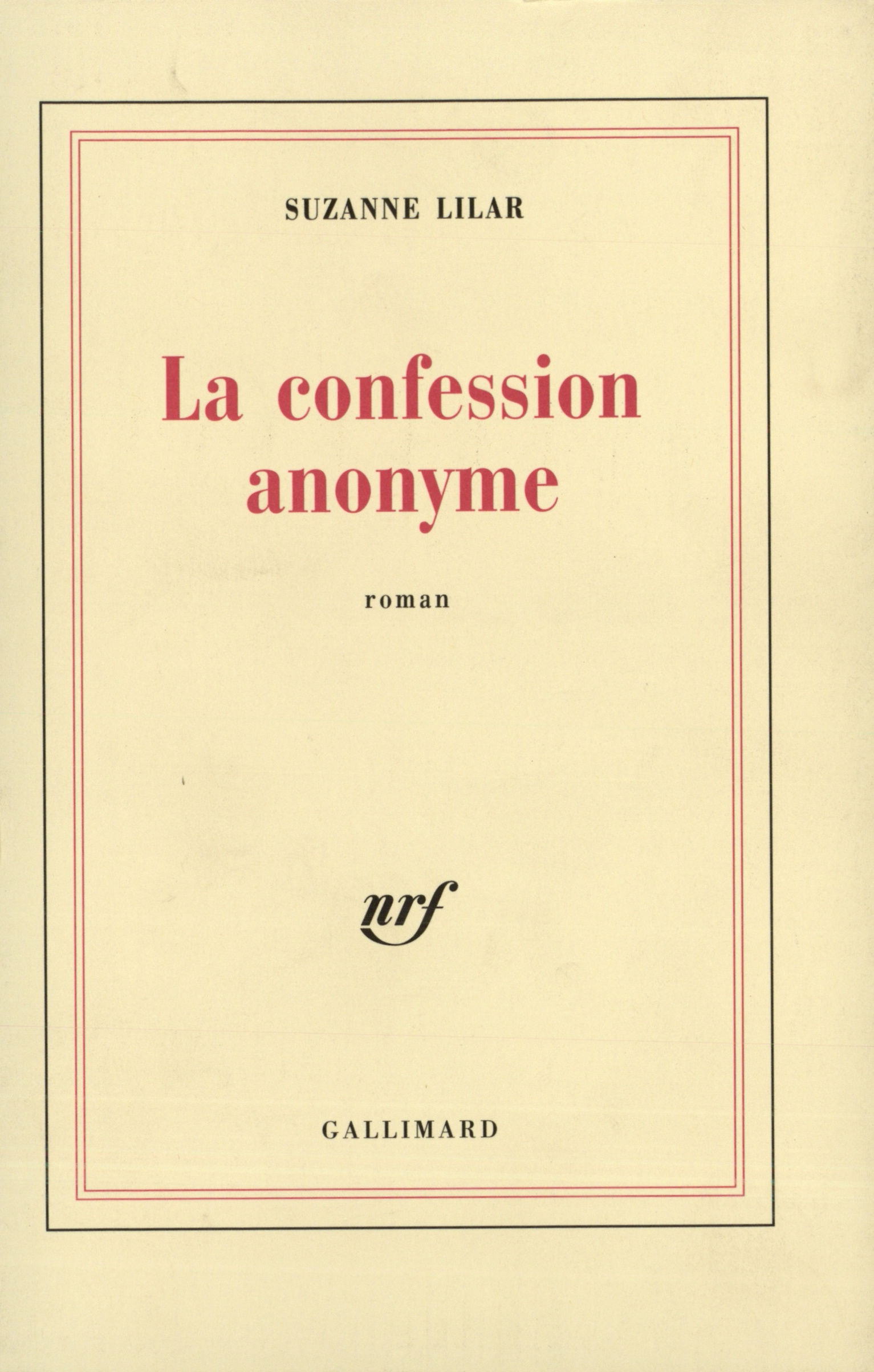CONFESSION ANONYME