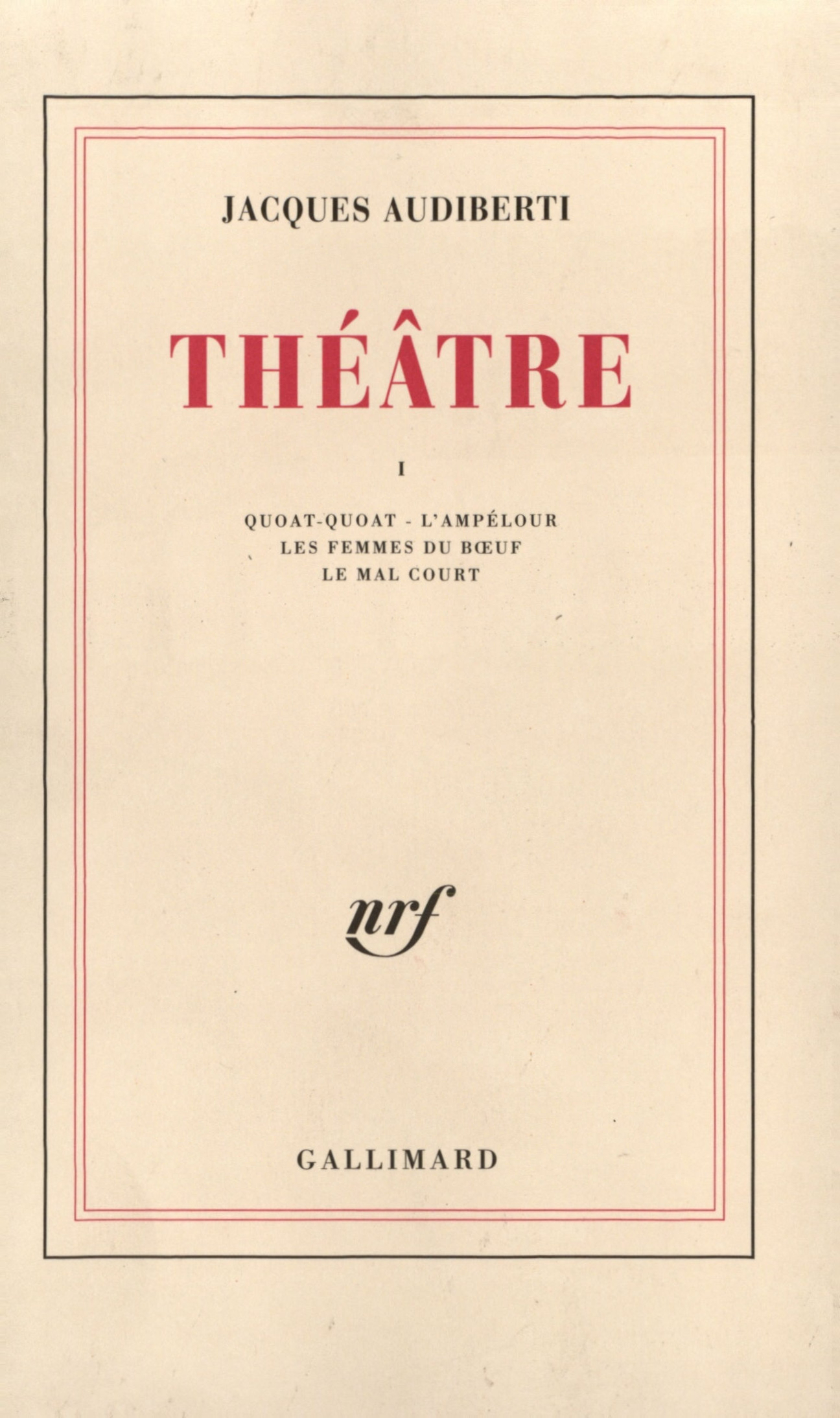THEATRE T1 - AUDIBERTI