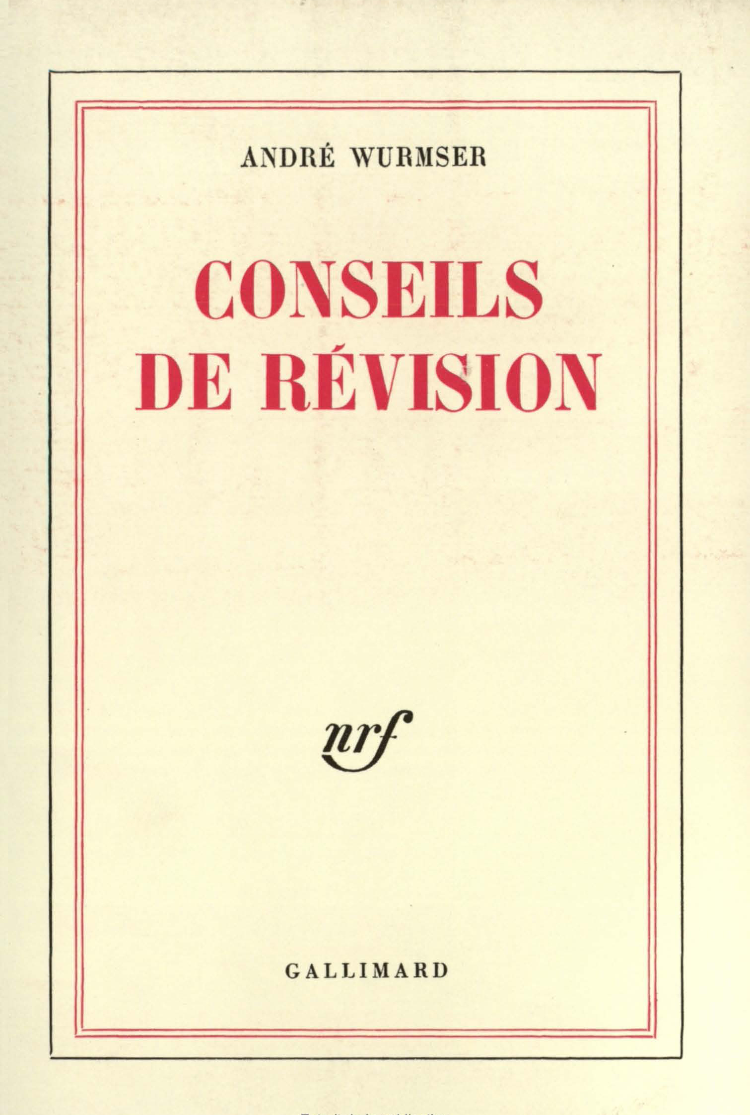 CONSEILS DE REVISION