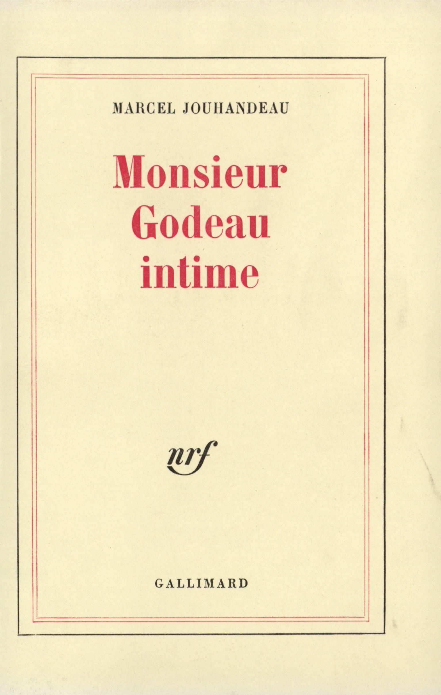MONSIEUR GODEAU INTIME