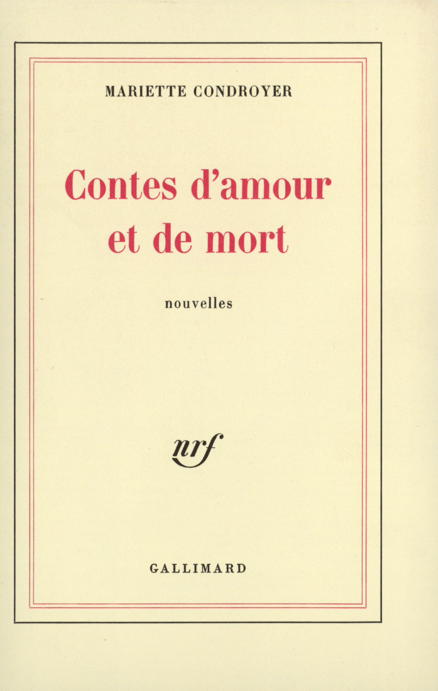 CONTES D'AMOUR ET DE MORT