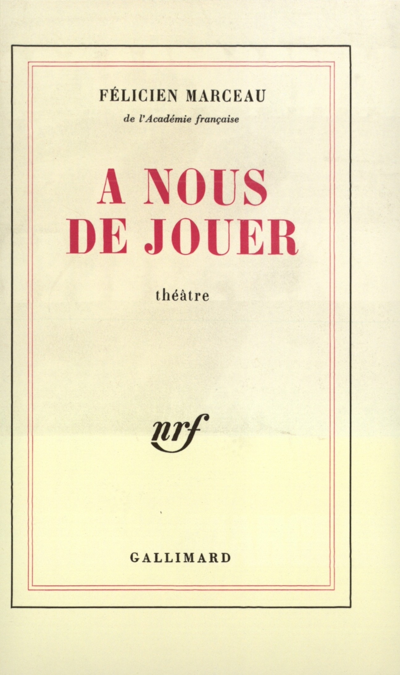 A NOUS DE JOUER