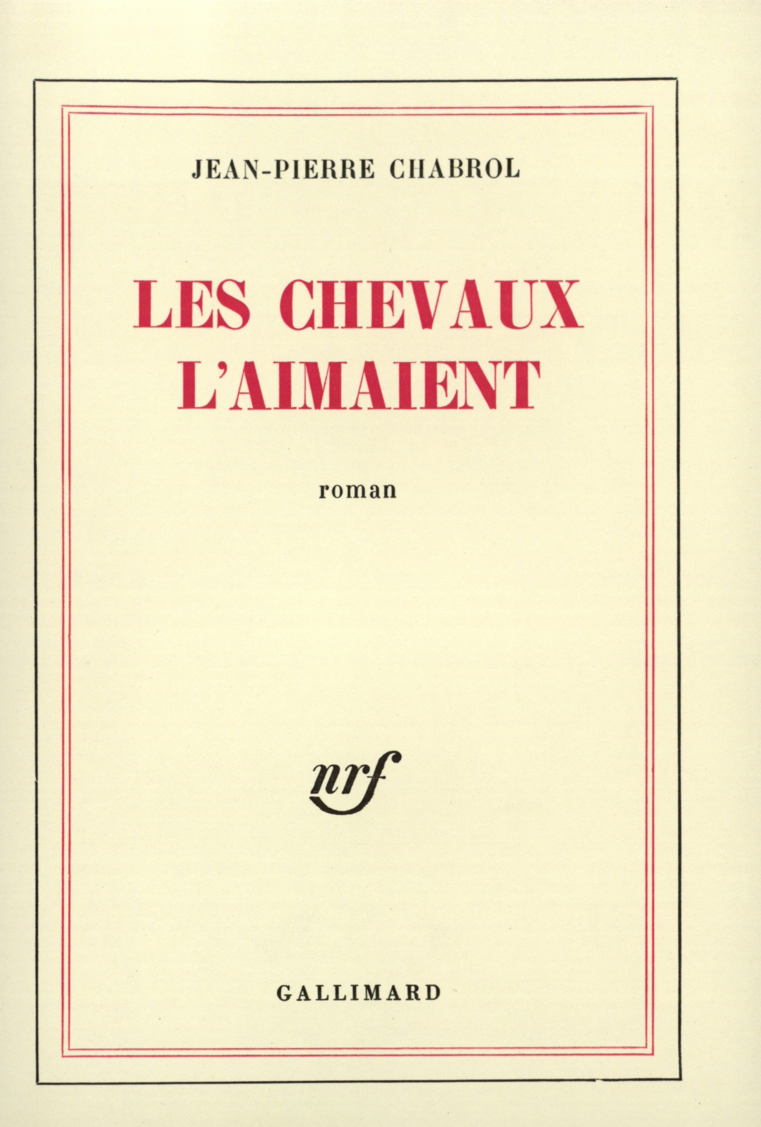CHEVAUX L'AIMAIENT