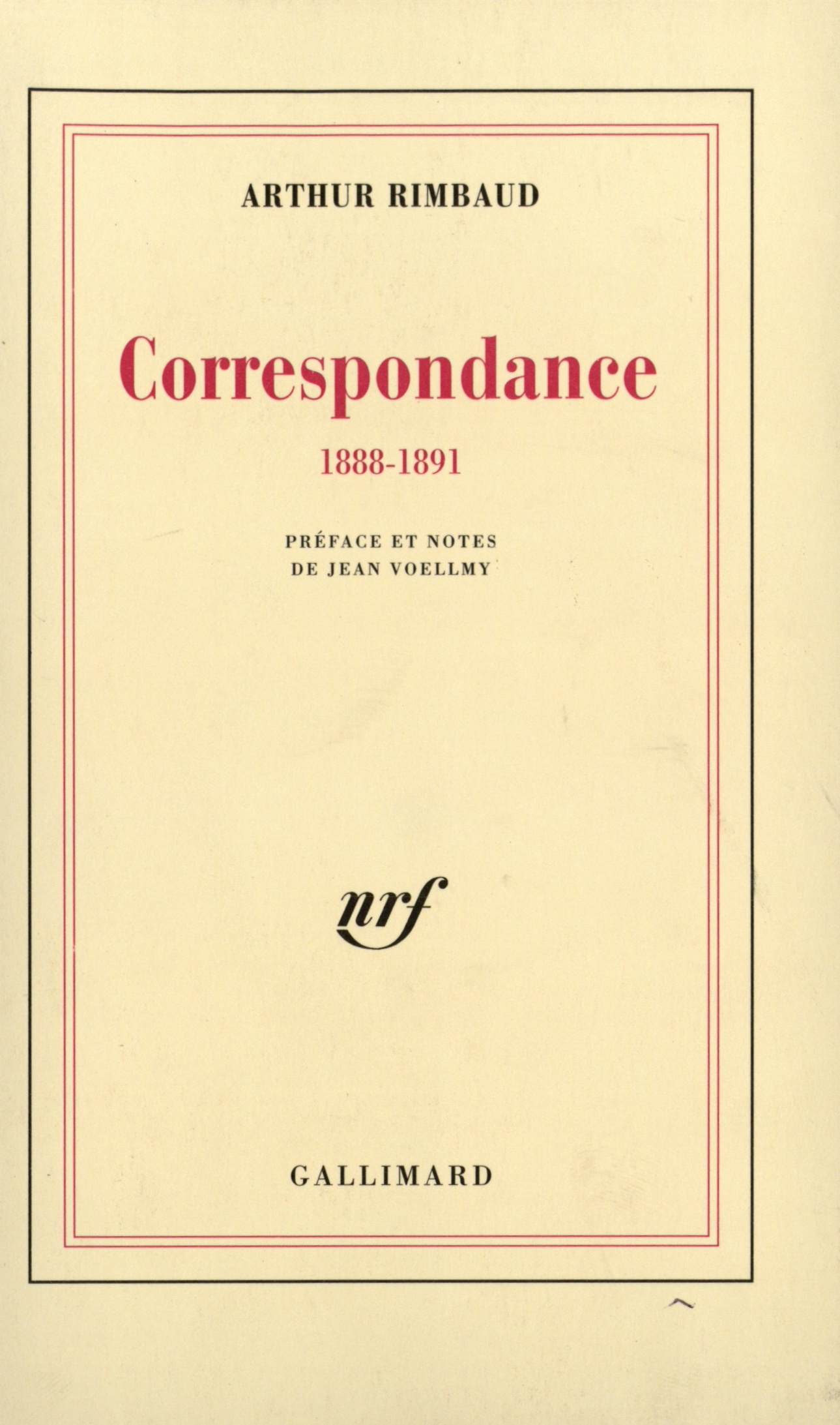 CORRESPONDANCE RIMBAUD (1888-1891)