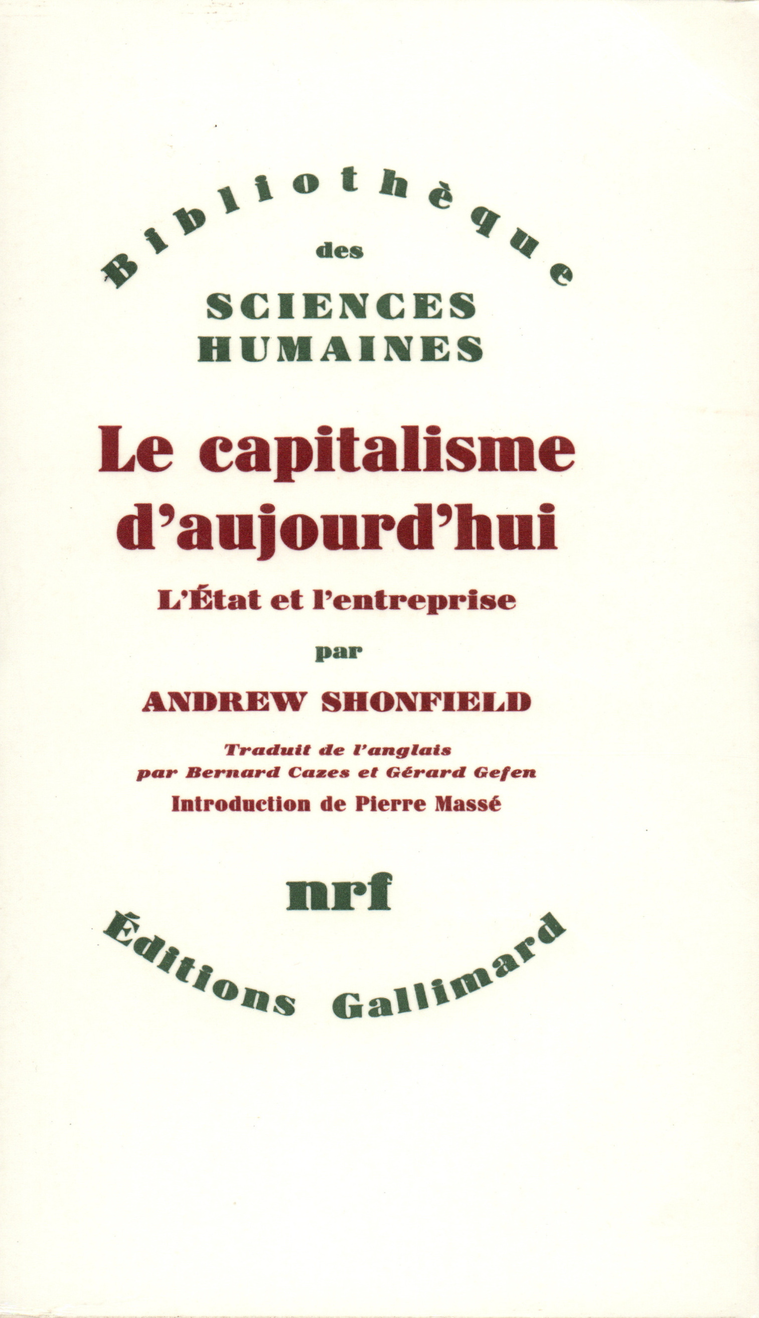 CAPITALISME D'AUJOURD'HUI