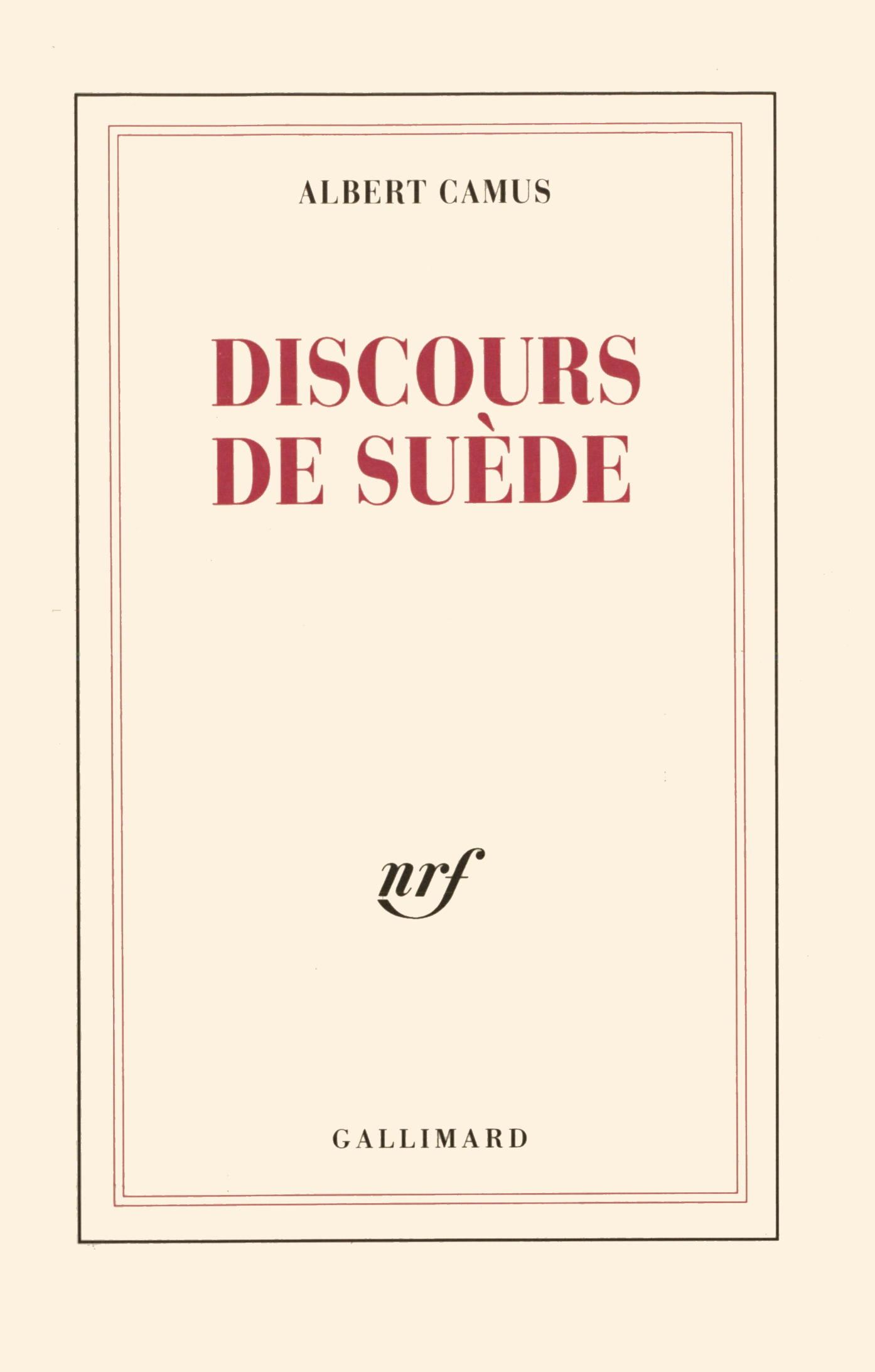 DISCOURS DE SUEDE