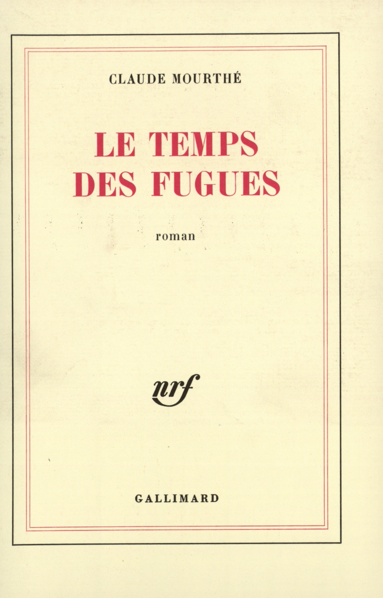TEMPS DES FUGUES