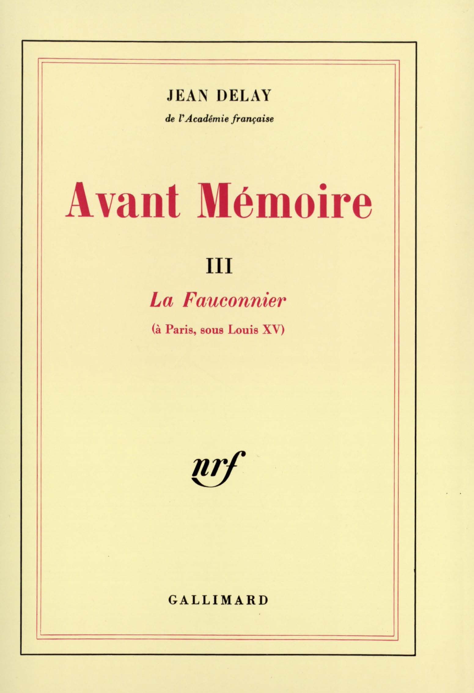 AVANT MEMOIRE T3