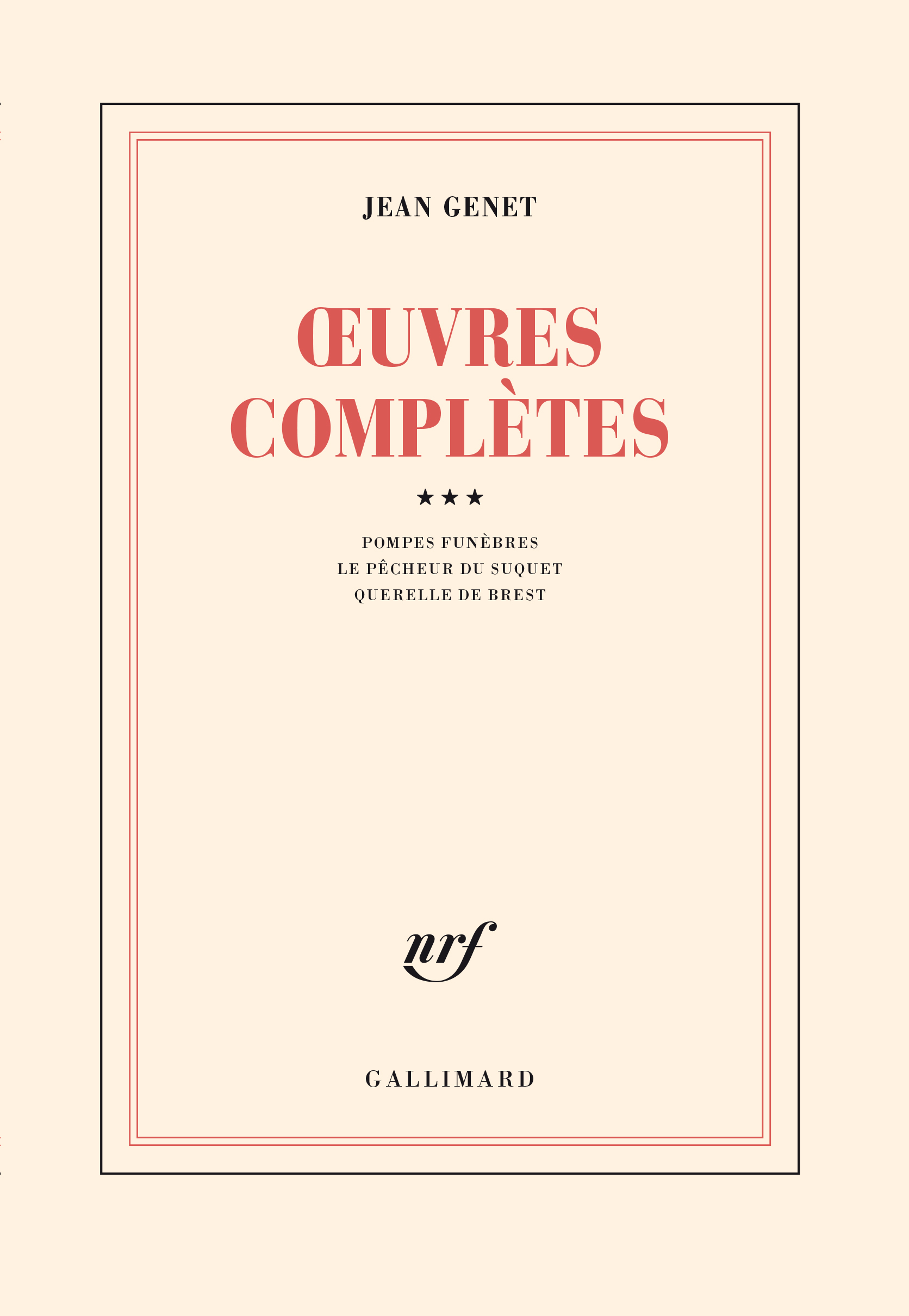 OEUVRES COMPLETES T3 - GENET