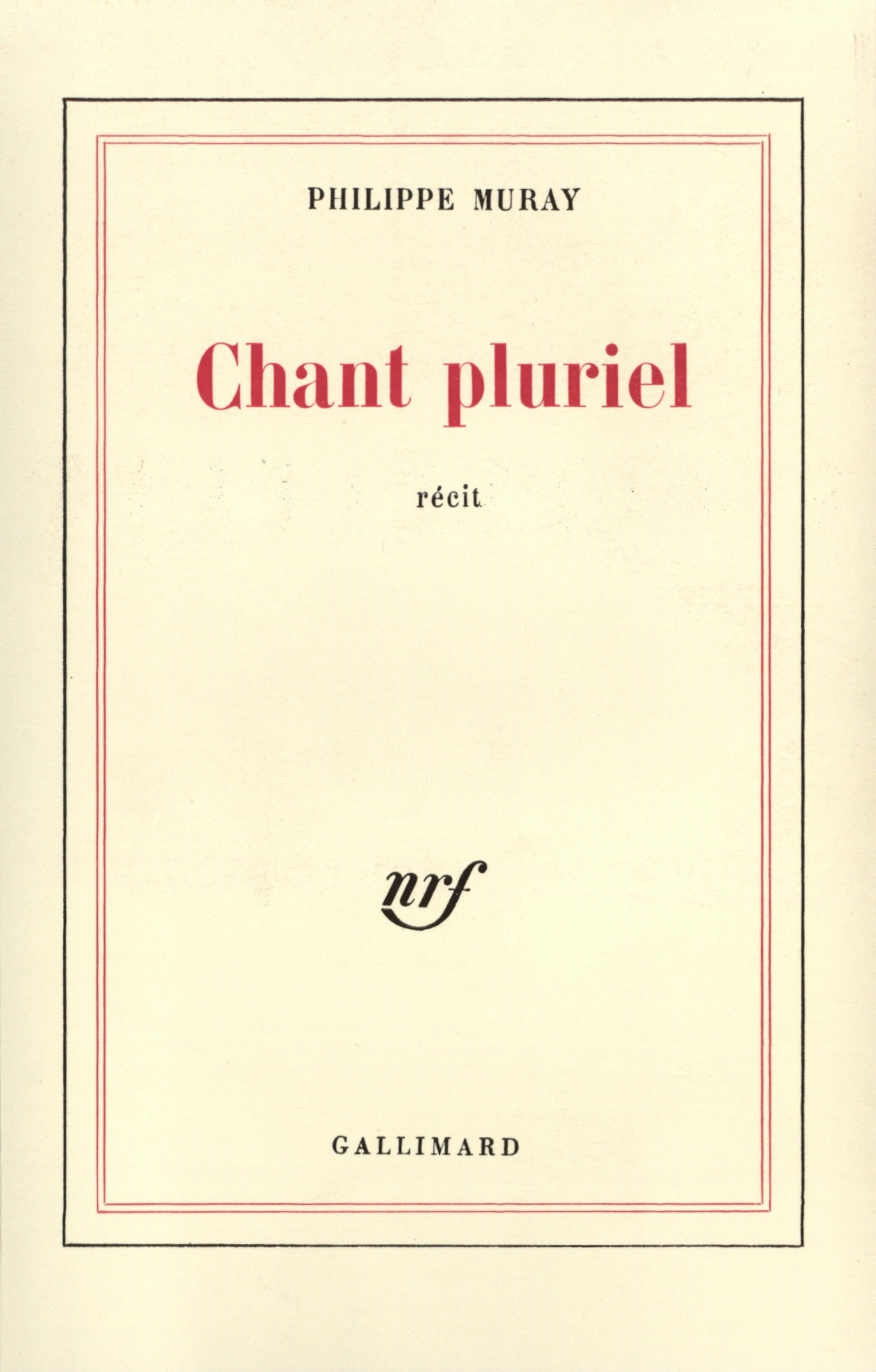 CHANT PLURIEL