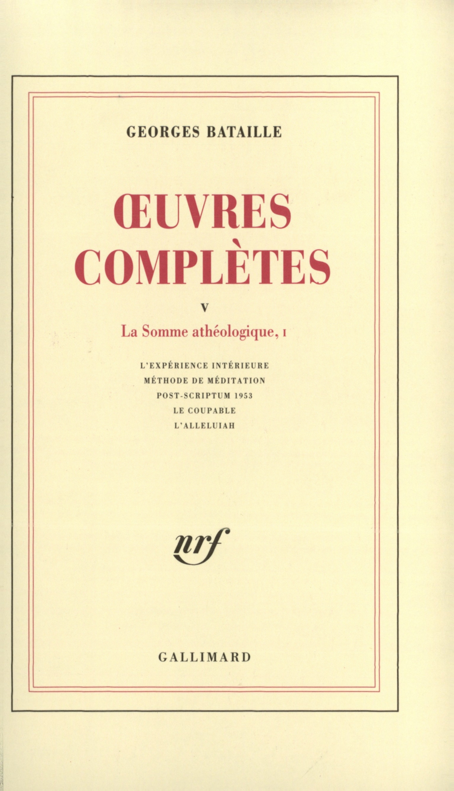 OEUVRES COMPLETES T5 - BATAILLE