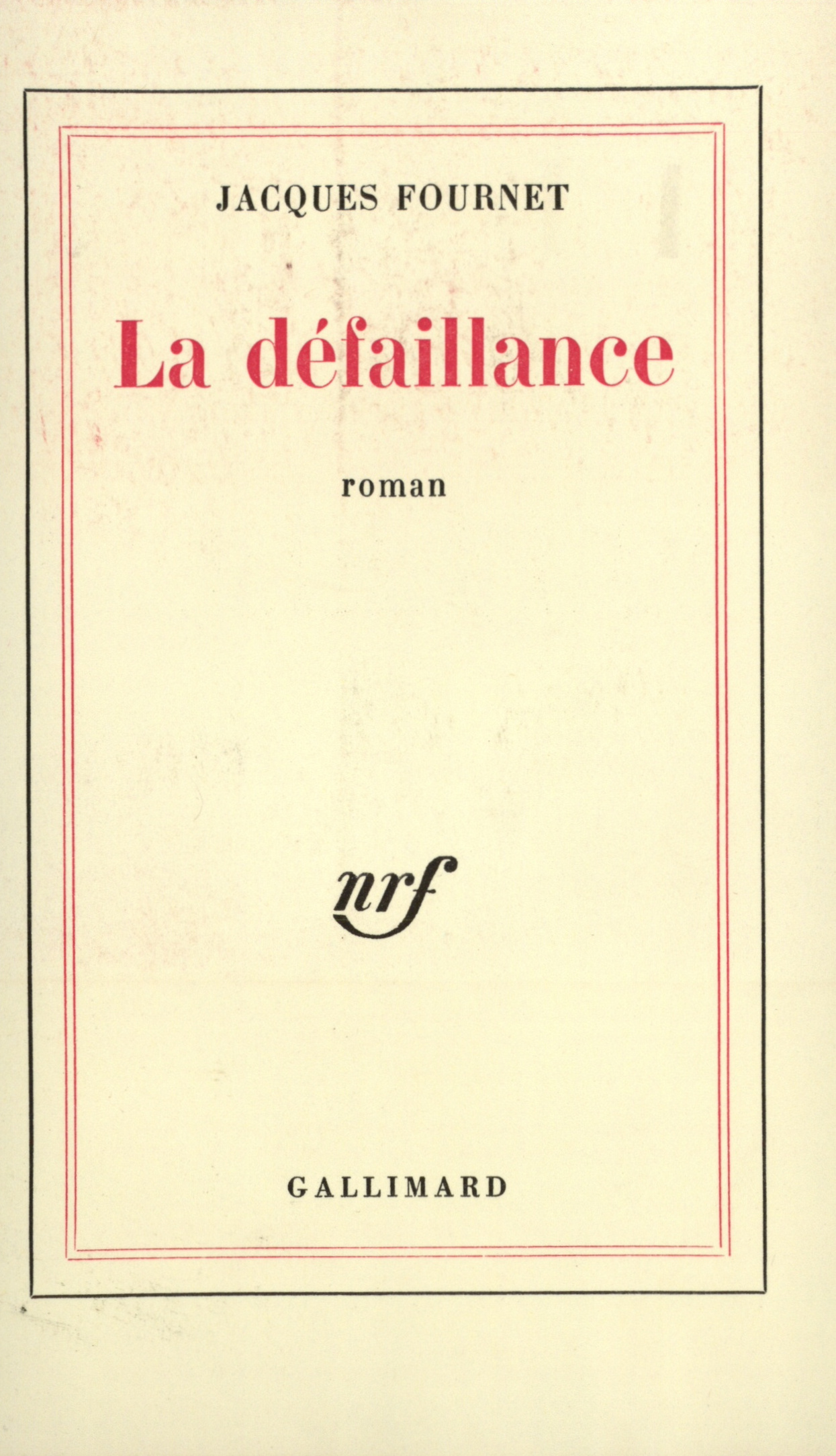 DEFAILLANCE