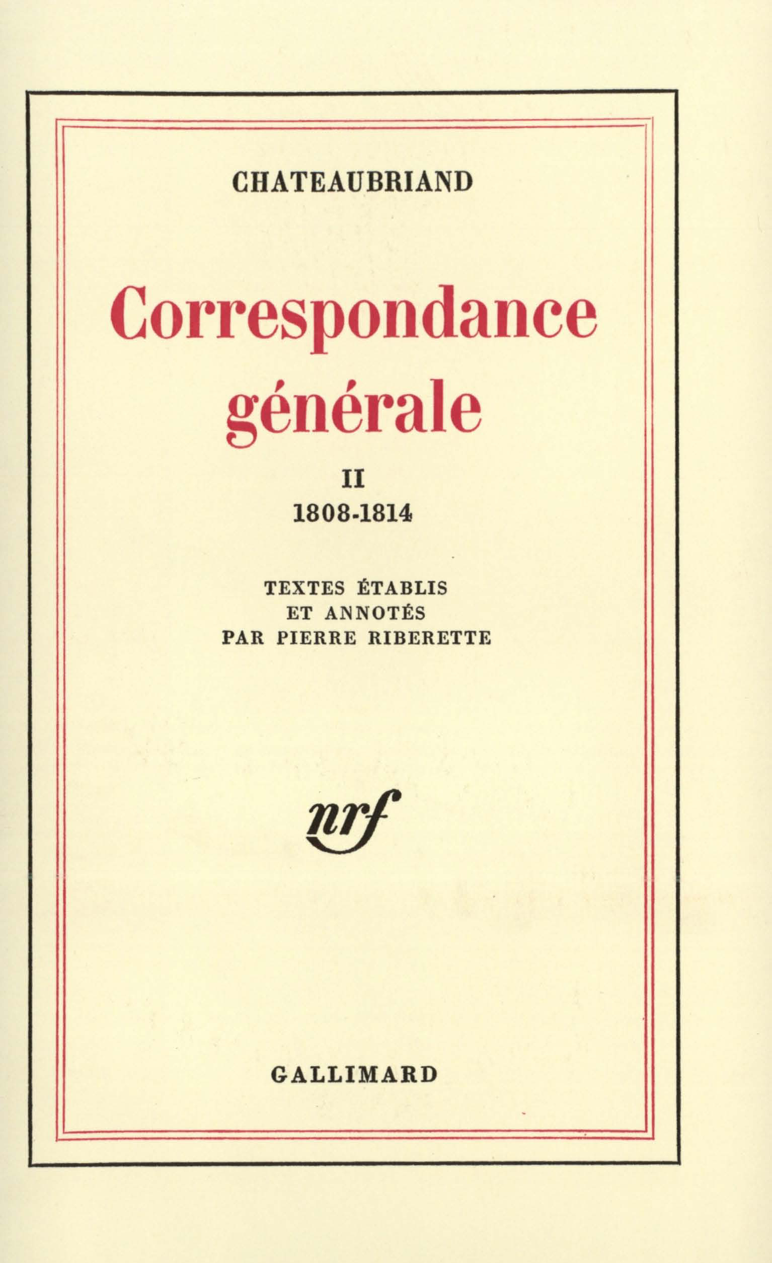 CORRESPONDANCE GENERALE T2