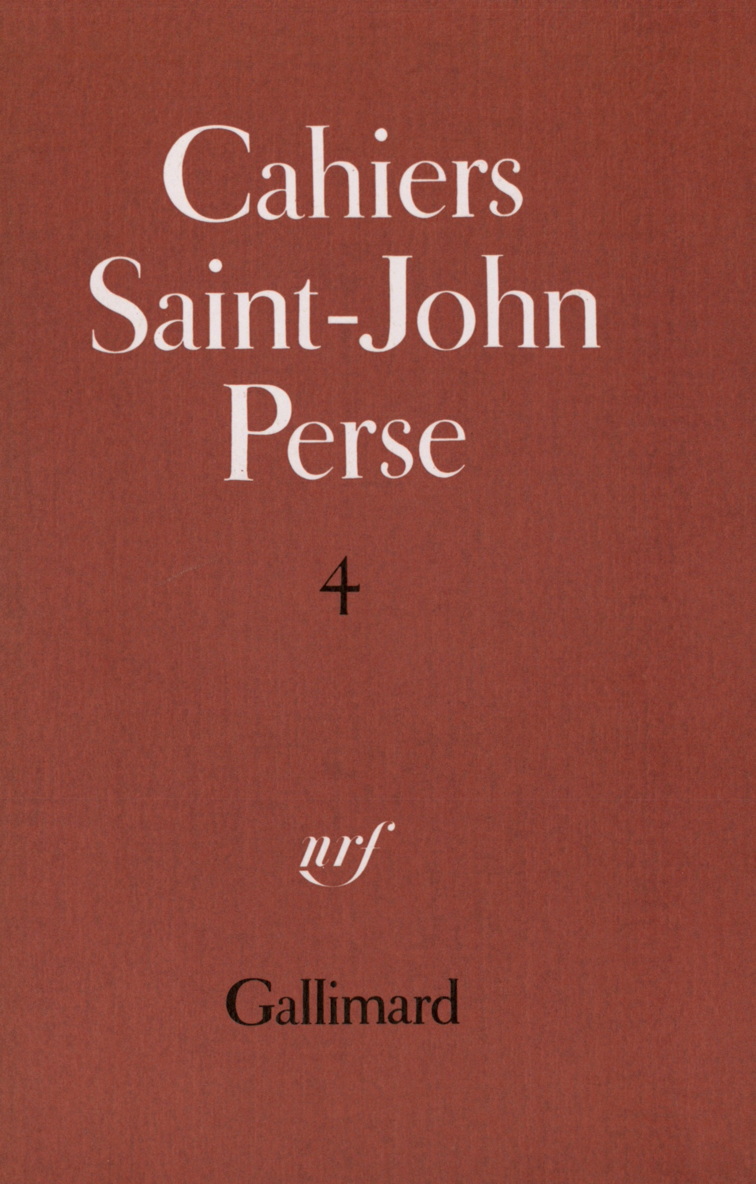 CAHIERS SAINT-JOHN PERSE 4