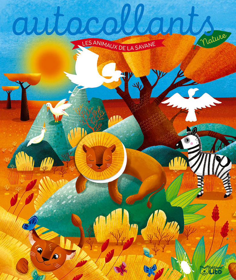 AUTOCOLLANTS NATURE ANIMAUX SAVANE