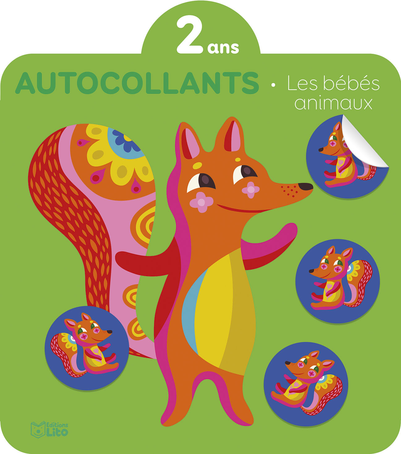 AUTOCOLLANTS LES BEBES ANIMAUX 2 ANS ANIMAUX FORET (RENARD)