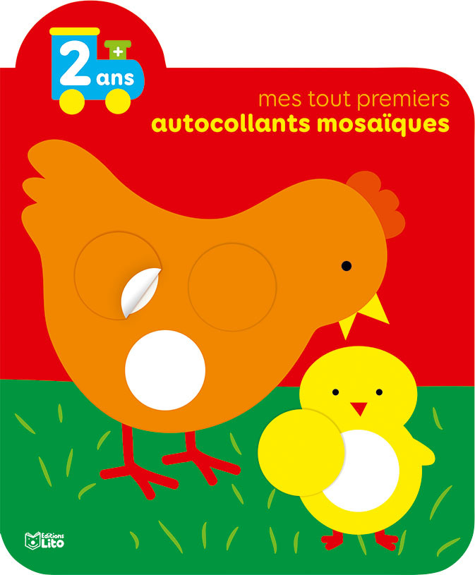 MES TOUT PREMIERS AUTOCOLLANTS MOSAIQUES POULE POUSSIN