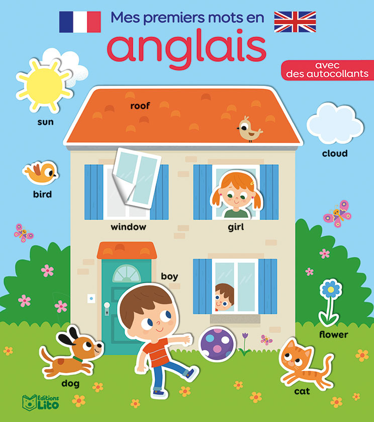 MES PREMIERS MOTS EN ANGLAIS AVEC AUTOCOLLANTS : MAISON - HELLO I AM TOM !