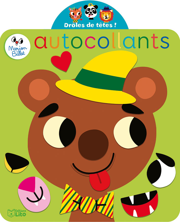 DROLES DE TETES - LES ANIMAUX - AUTOCOLLANTS