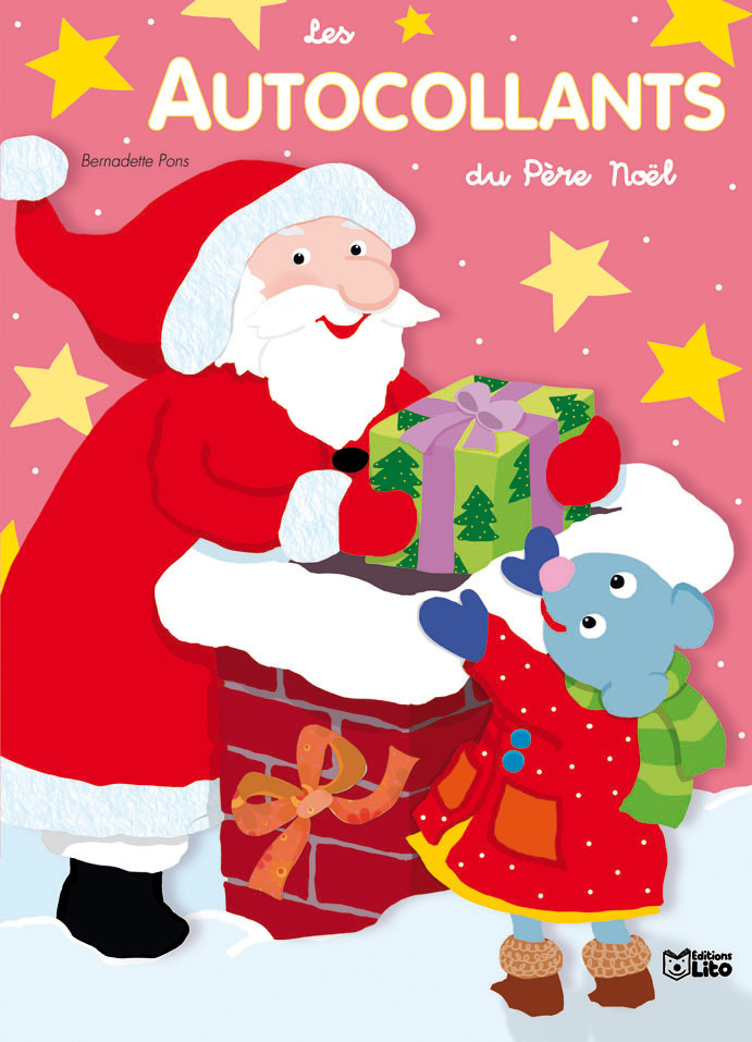 AUTOCOLLANTS DU PERE NOEL (ROSE)