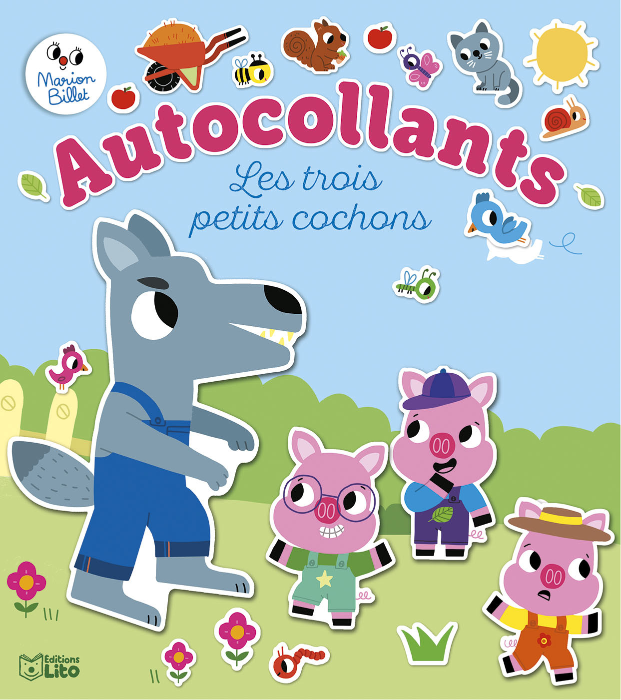MES CONTES PREFERES EN AUTOCOLLANTS - TROIS PETITS COCHONS