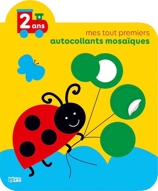 MES TOUT PREMIERS AUTOCOLLANTS MOSAIQUES LA COCCINELLE
