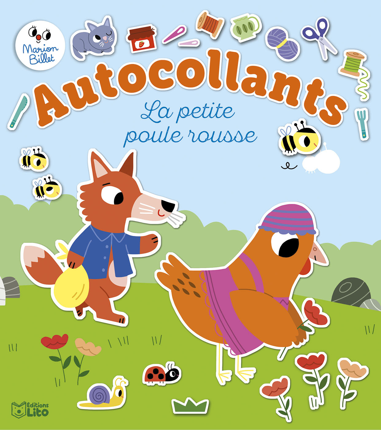 PETITE POULE ROUSSE - MES CONTES PREFERES EN AUTOCOLLANTS -
