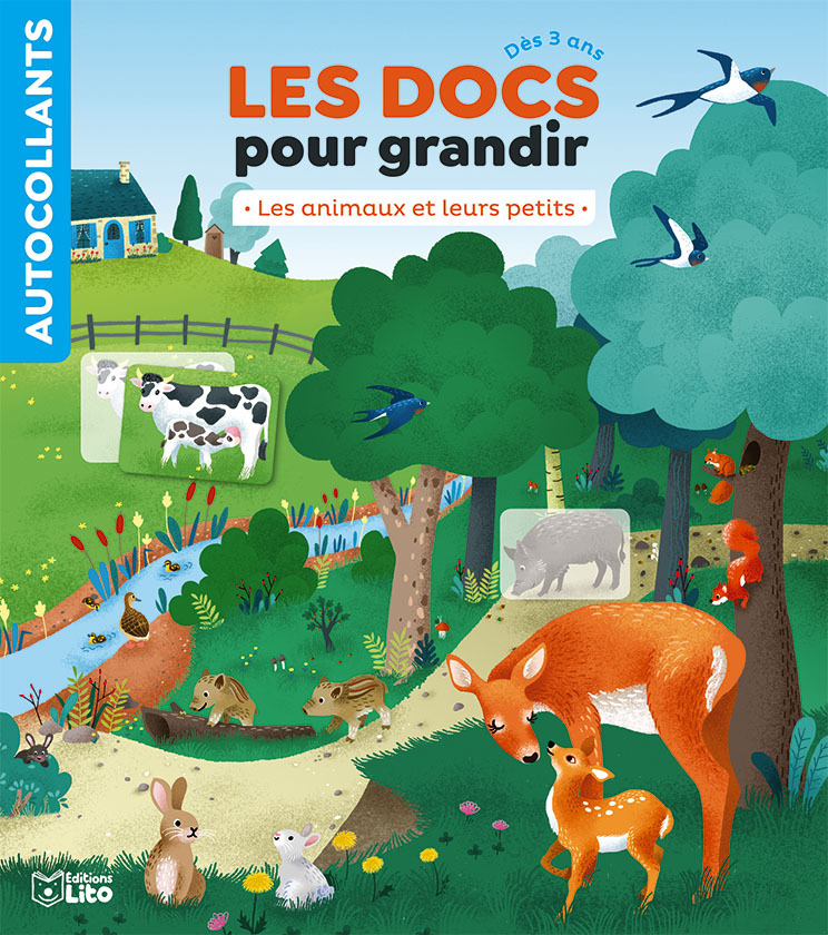 DOCS POUR GRANDIR ANIMAUX ET LEURS PETITS - AUTOCOLLANTS