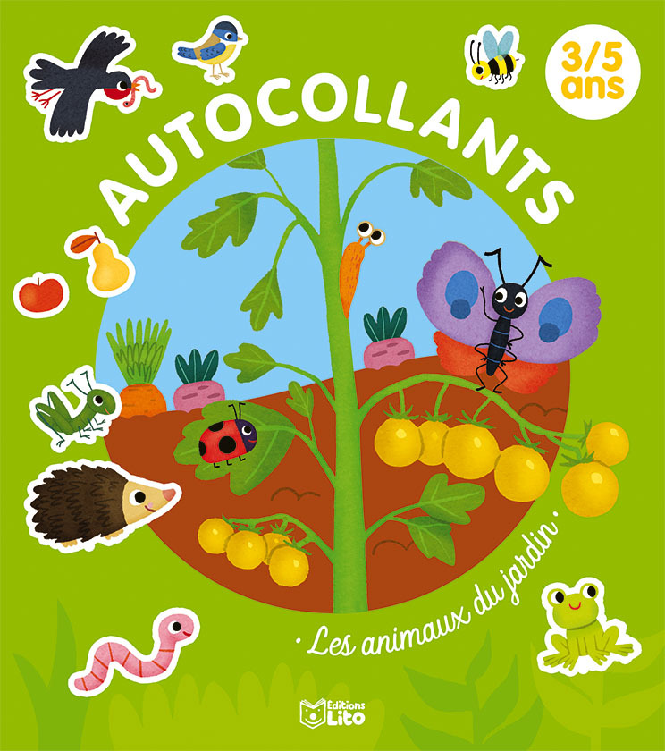 AUTOCOLLANTS 3-5 ANS ANIMAUX JARDIN