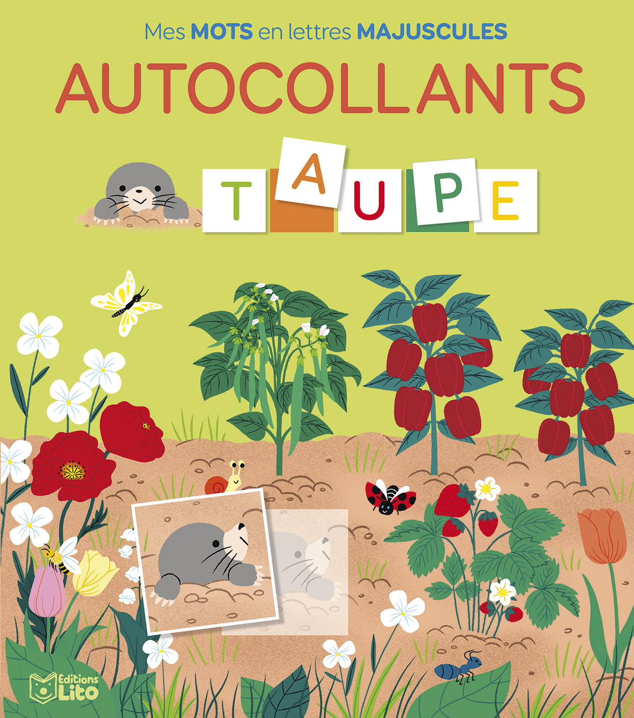 MES MOTS EN LETTRES MAJUSCULES - AUTOCOLLANTS - TAUPE