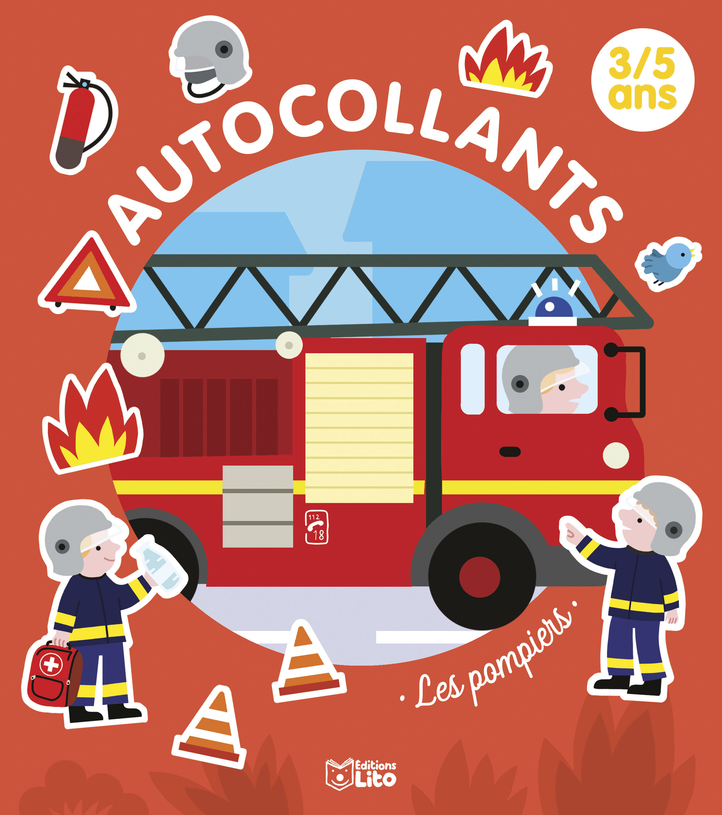 AUTOCOLLANTS 3-5 ANS- LES POMPIERS