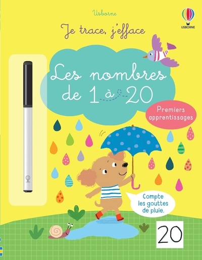 NOMBRES DE 1 A 20 - JE TRACE, J´EFFACE PREMIERS APPRENTISSAGES