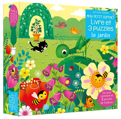 JARDIN - MON PETIT COFFRET LIVRE ET 3 PUZZLES