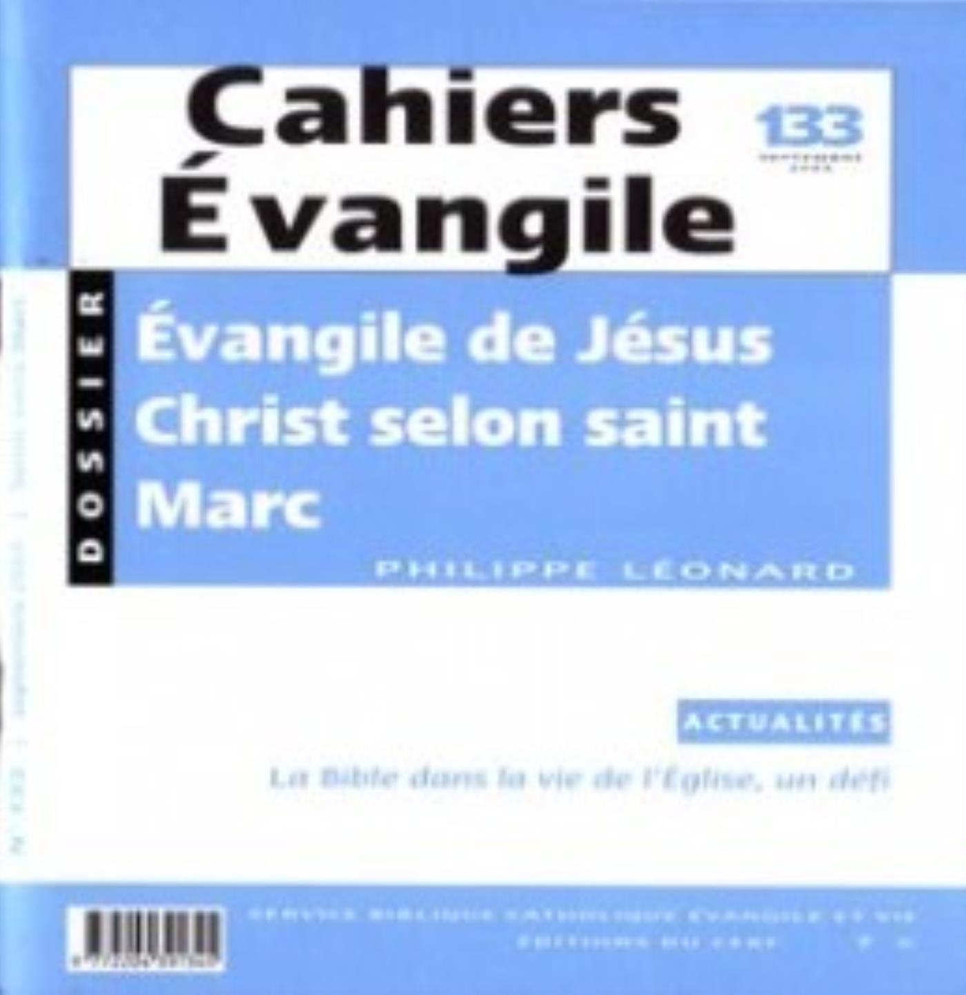 EVANGILE DE JESUS CHRIST, SELON SAINT MARC CE133