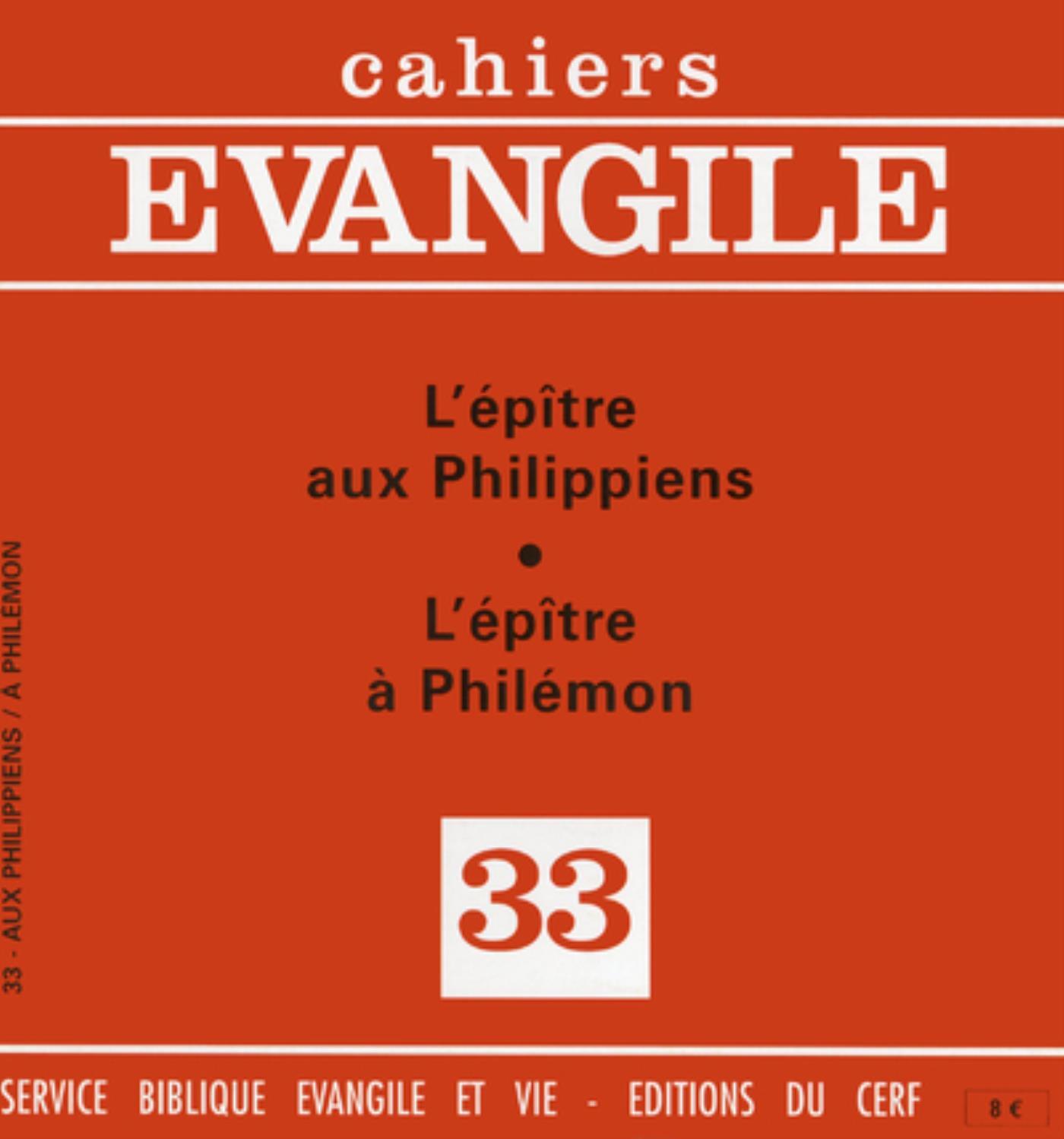EPITRES AUX PHILIPPIENS ET L'EPITRE A PHILEMON (S. LEGASSE), NO