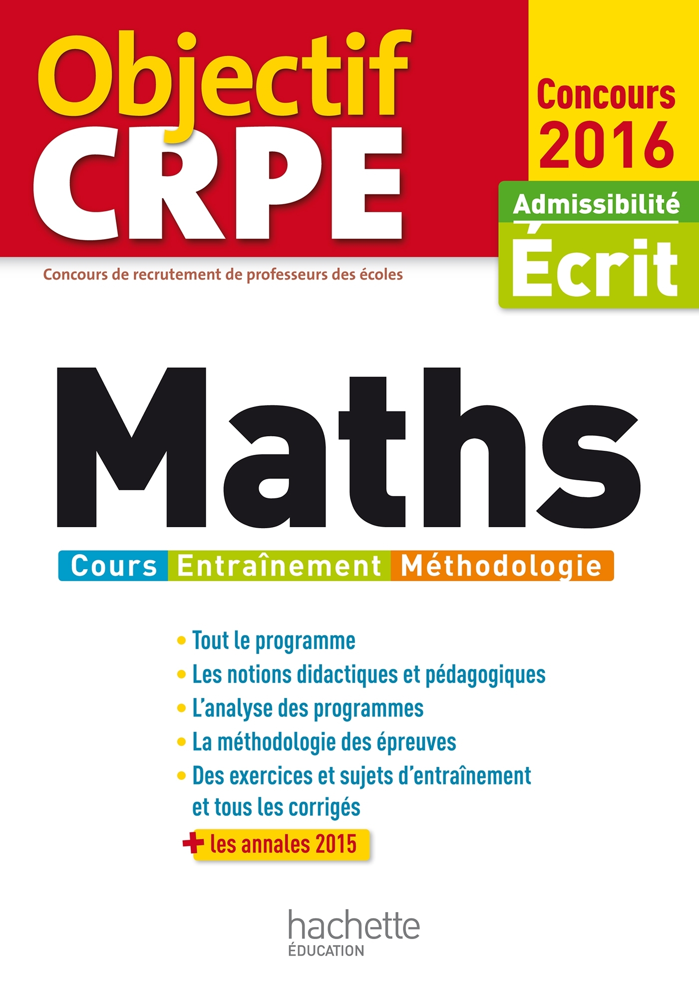 OBJECTIF CRPE MATHS - 2016