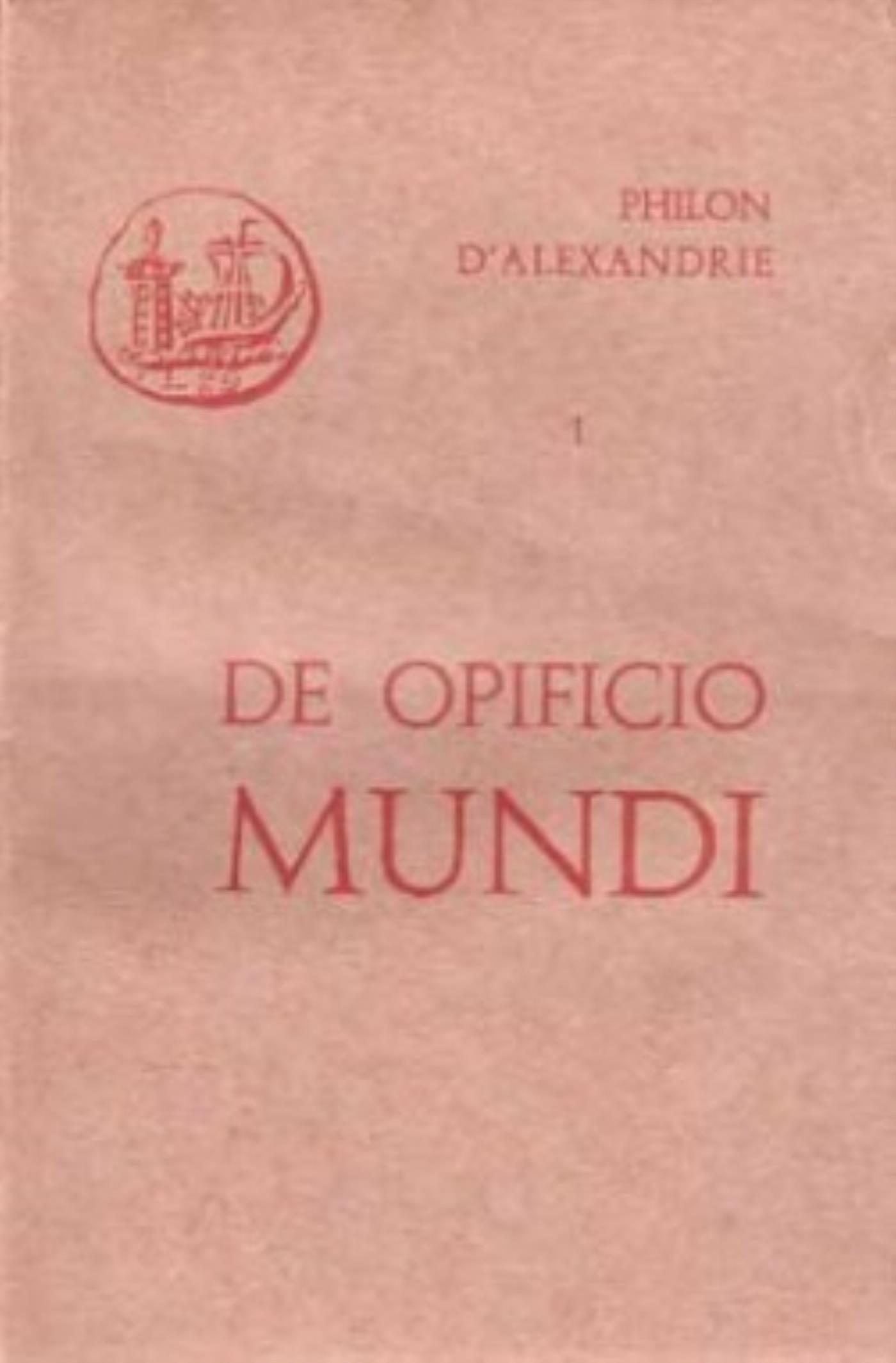 INTRODUCTION GENERALE, DE OPIFICIO MUNDI